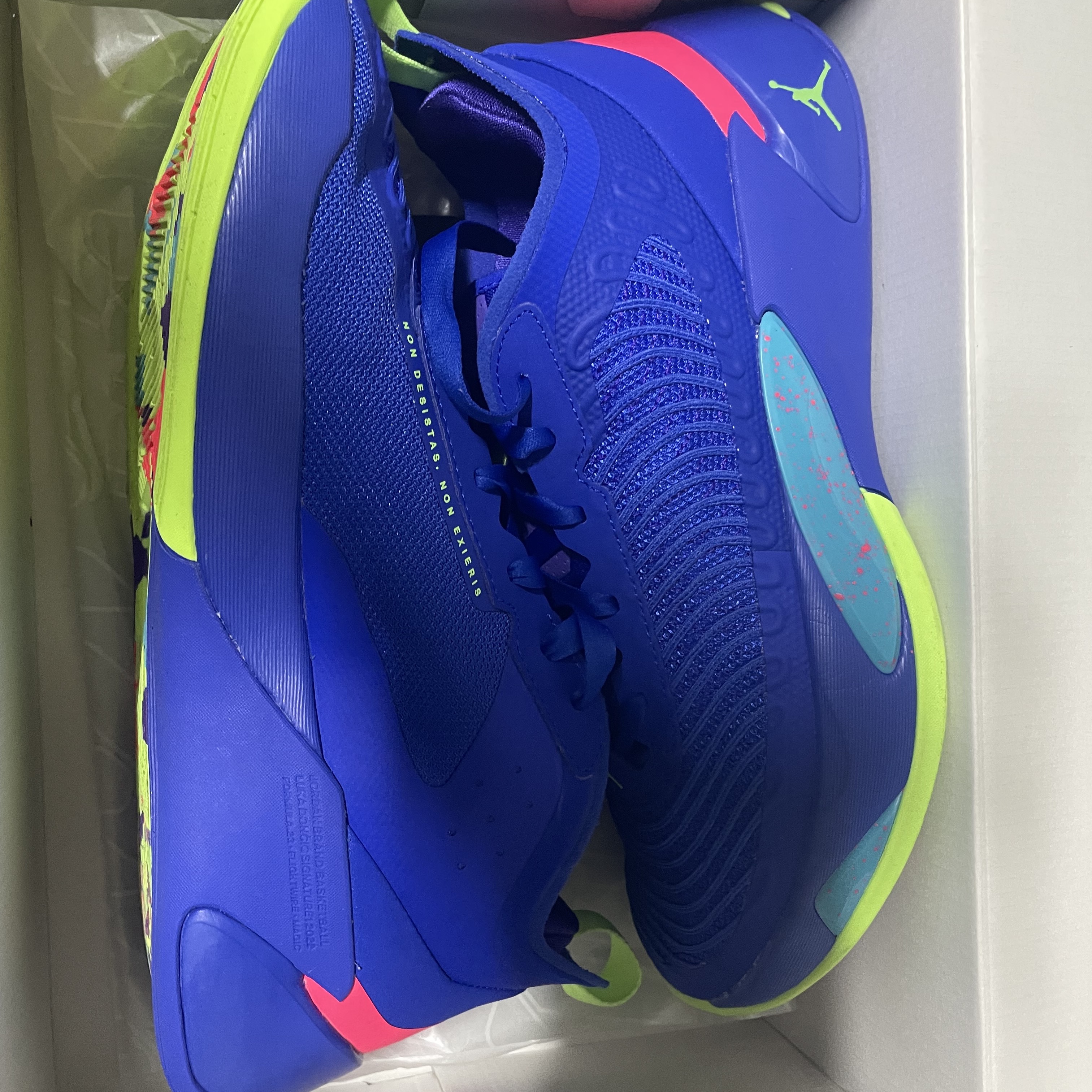 Jordan Luka 1 PF Racer Blue Ghost Green 착용 스타일