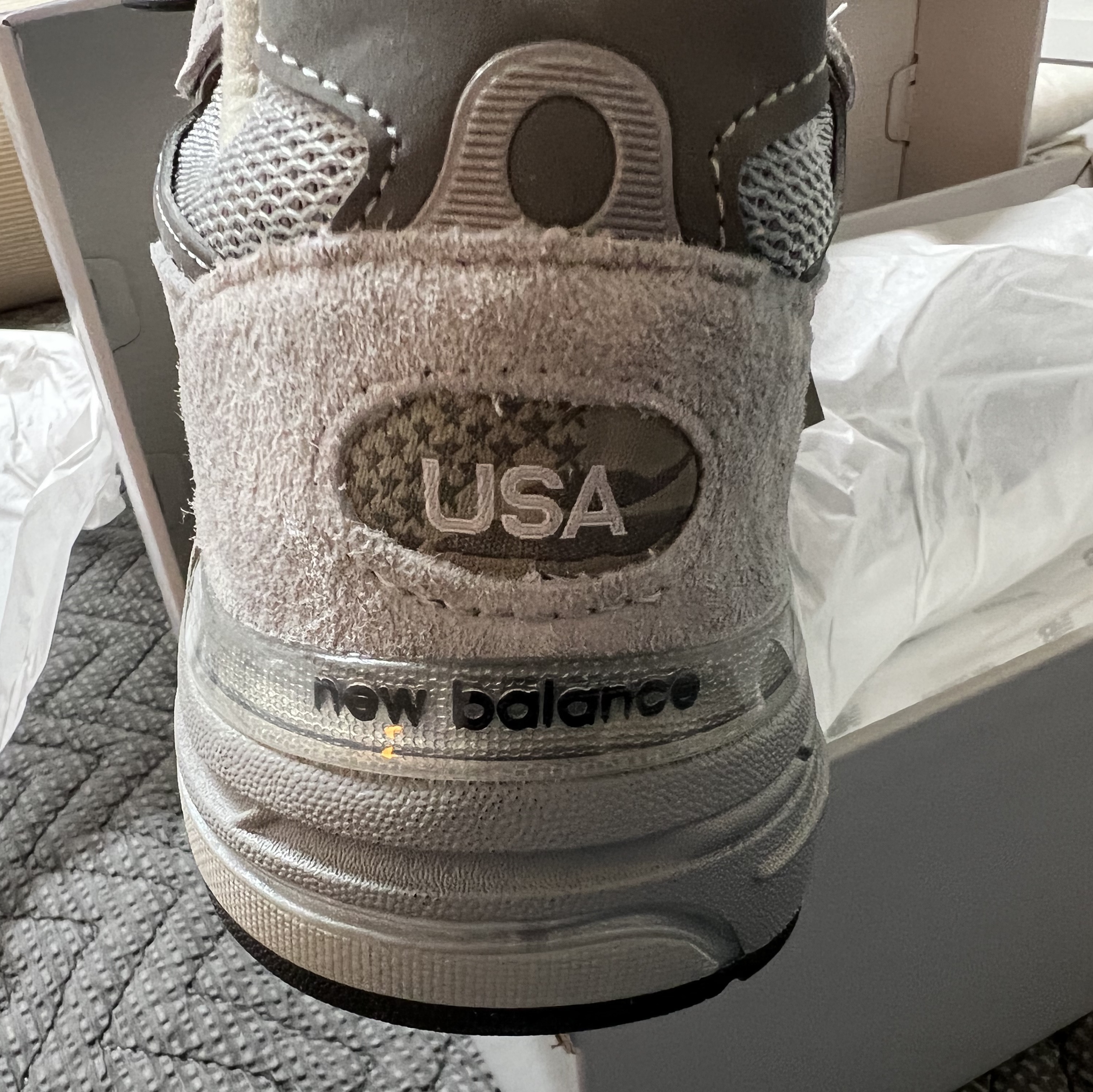 (W) New Balance 993 Made in USA Grey - B Standard 착용 스타일 - 5