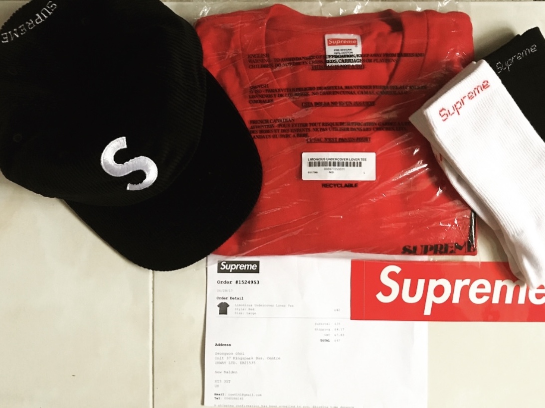 Supreme Fine Wale Corduroy S Logo 6-Panel Black - 21SS, Supreme Hanes Crew Socks White (4 Pack) 착용 스타일
