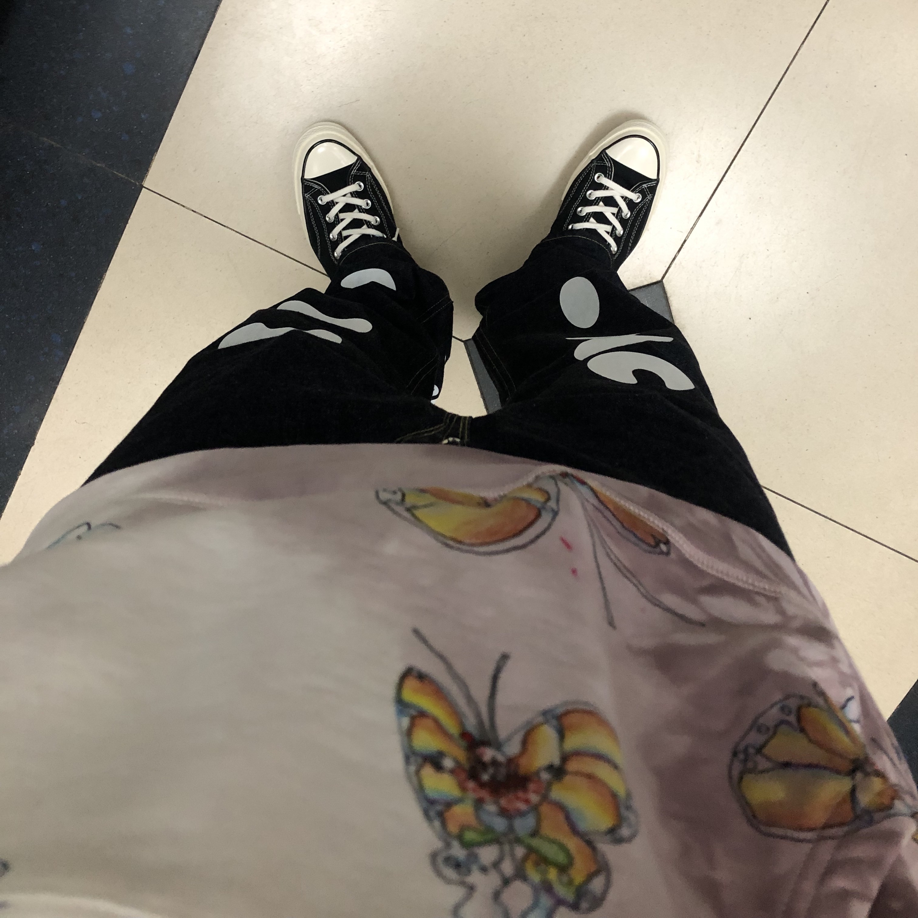Human Made Uzi Made Denim Pants Indigo 착용 스타일