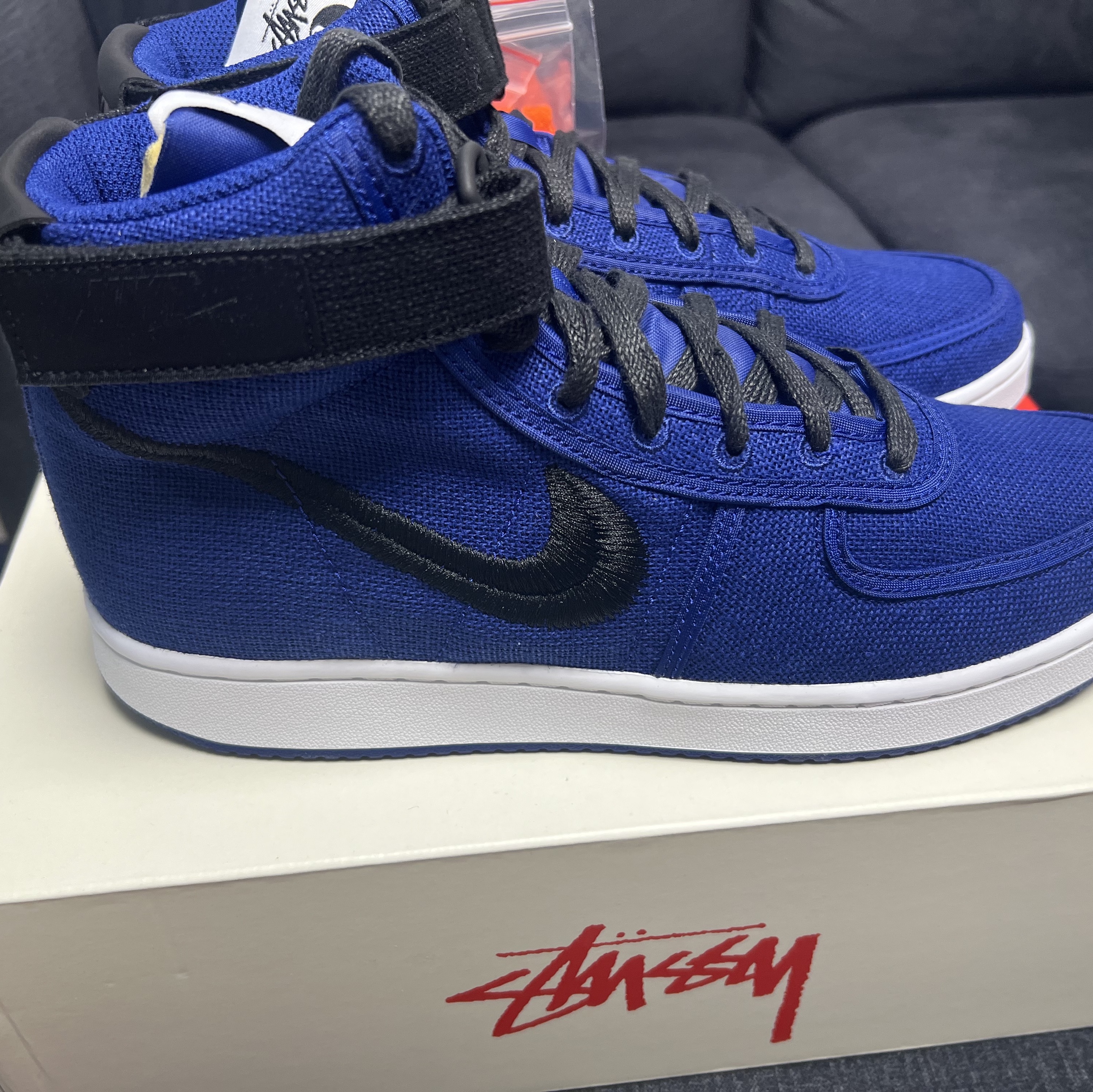 Nike x Stussy Vandal High Deep Royal Blue 착용 스타일 - 2