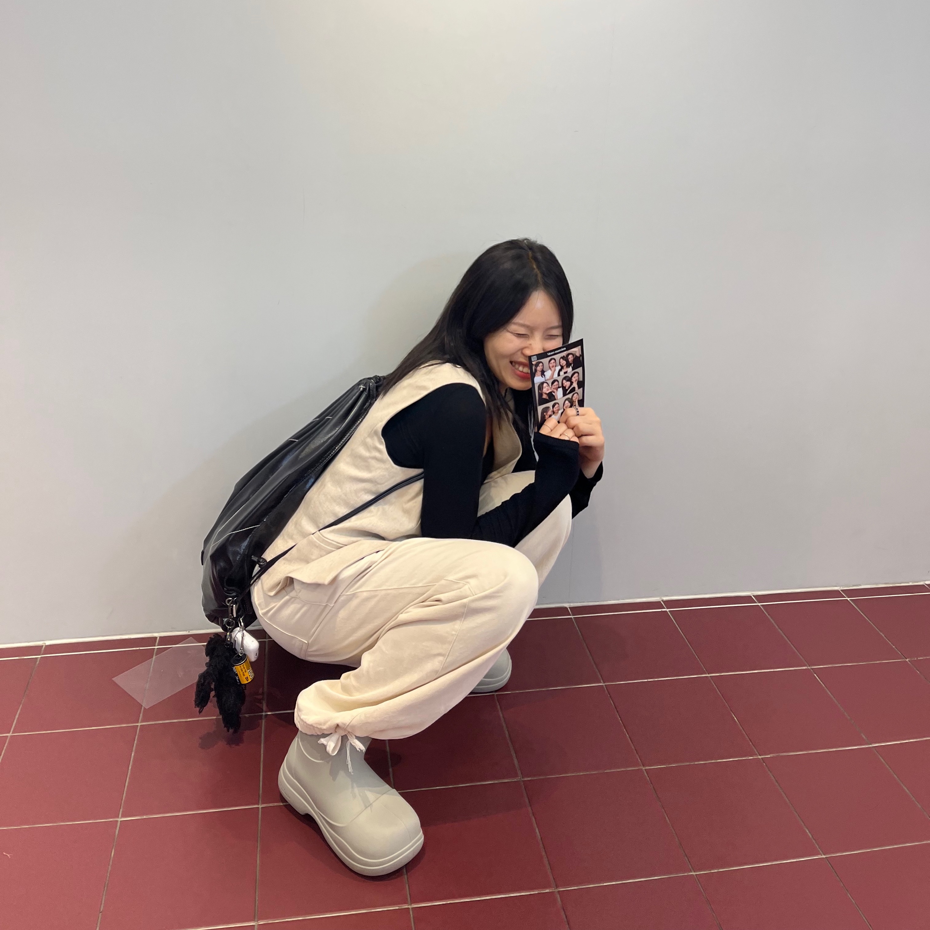 (W) Rockfishweatherwear Hayden Boots Sage, Matin Kim String Coating Backpack Black 착용 스타일