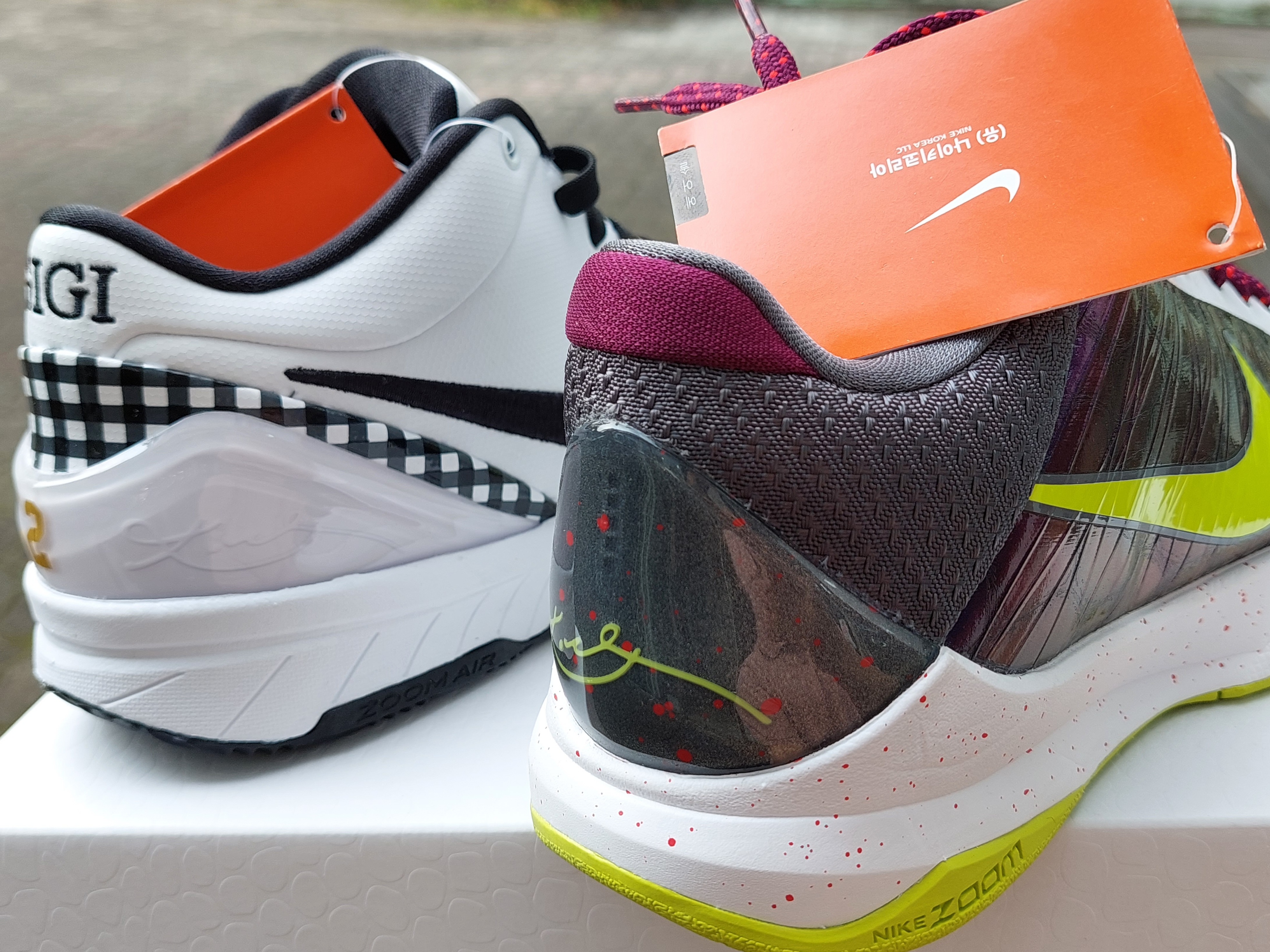 Nike Kobe 4 Protro Mambacita Gigi, Nike Kobe 5 Protro Chaos 착용 스타일