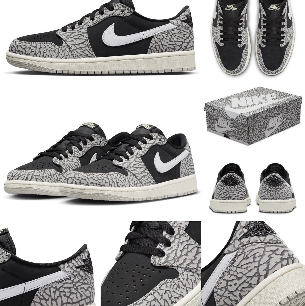Jordan 1 Retro Low OG Black Cement 착용 스타일 - 1