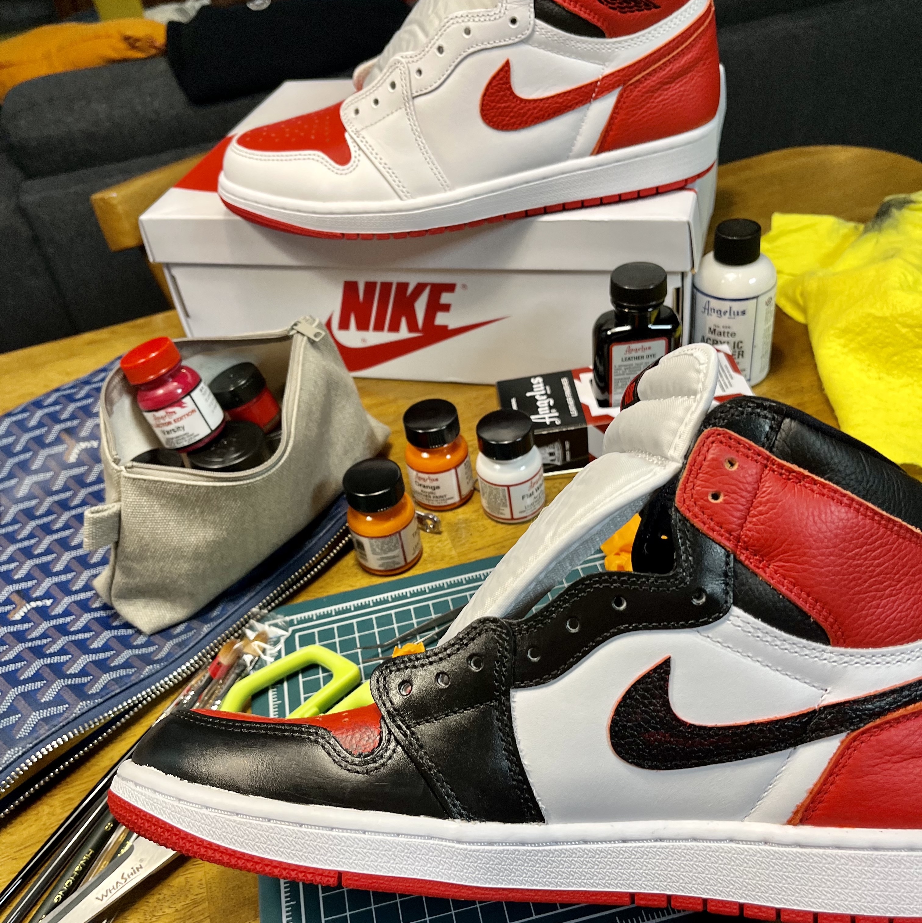 Jordan 1 Retro High OG Heritage, Jordan 1 Retro High OG Bred Toe 착용 스타일