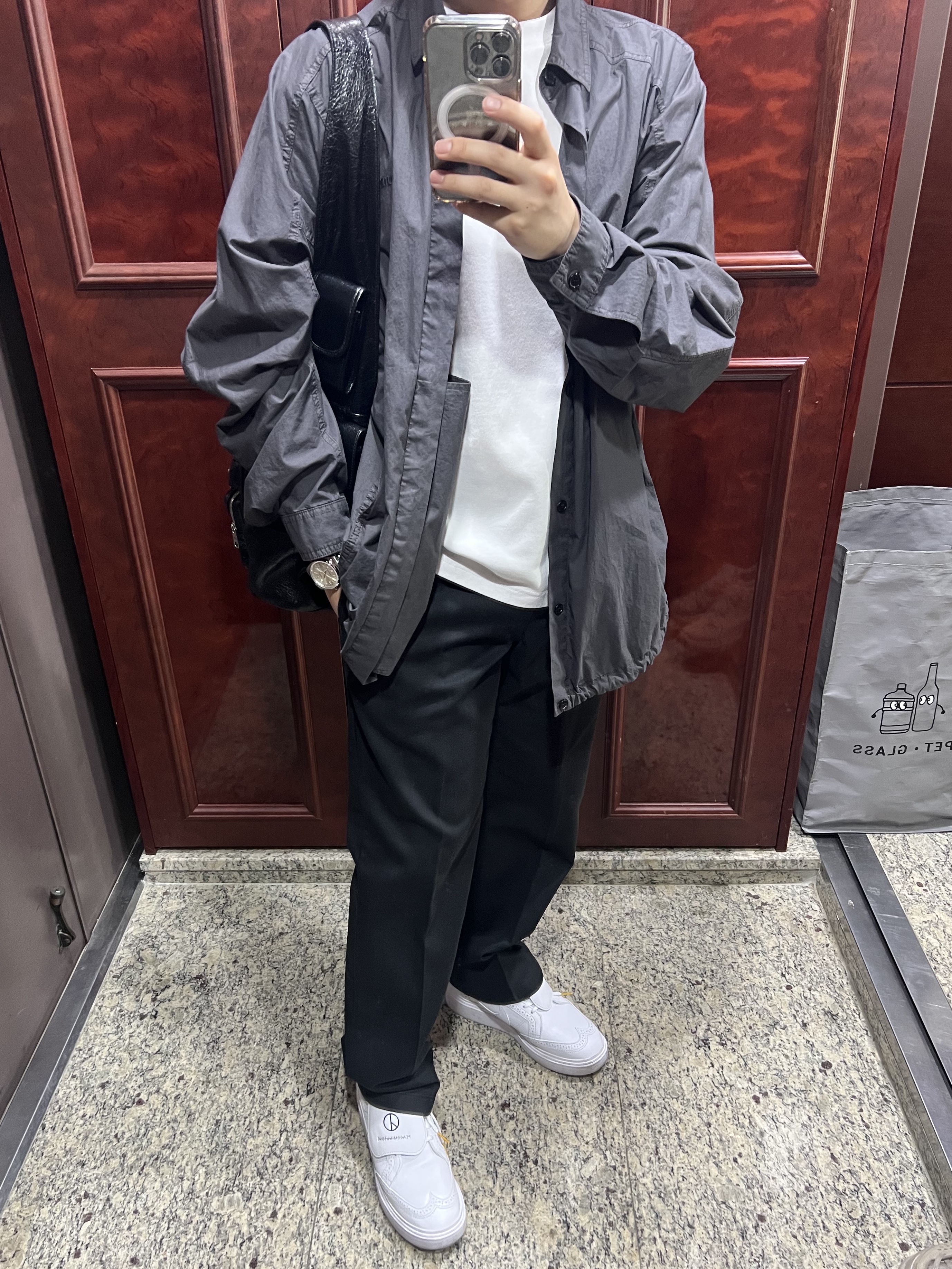 Nike x Peaceminusone Kwondo1 White 착용 스타일