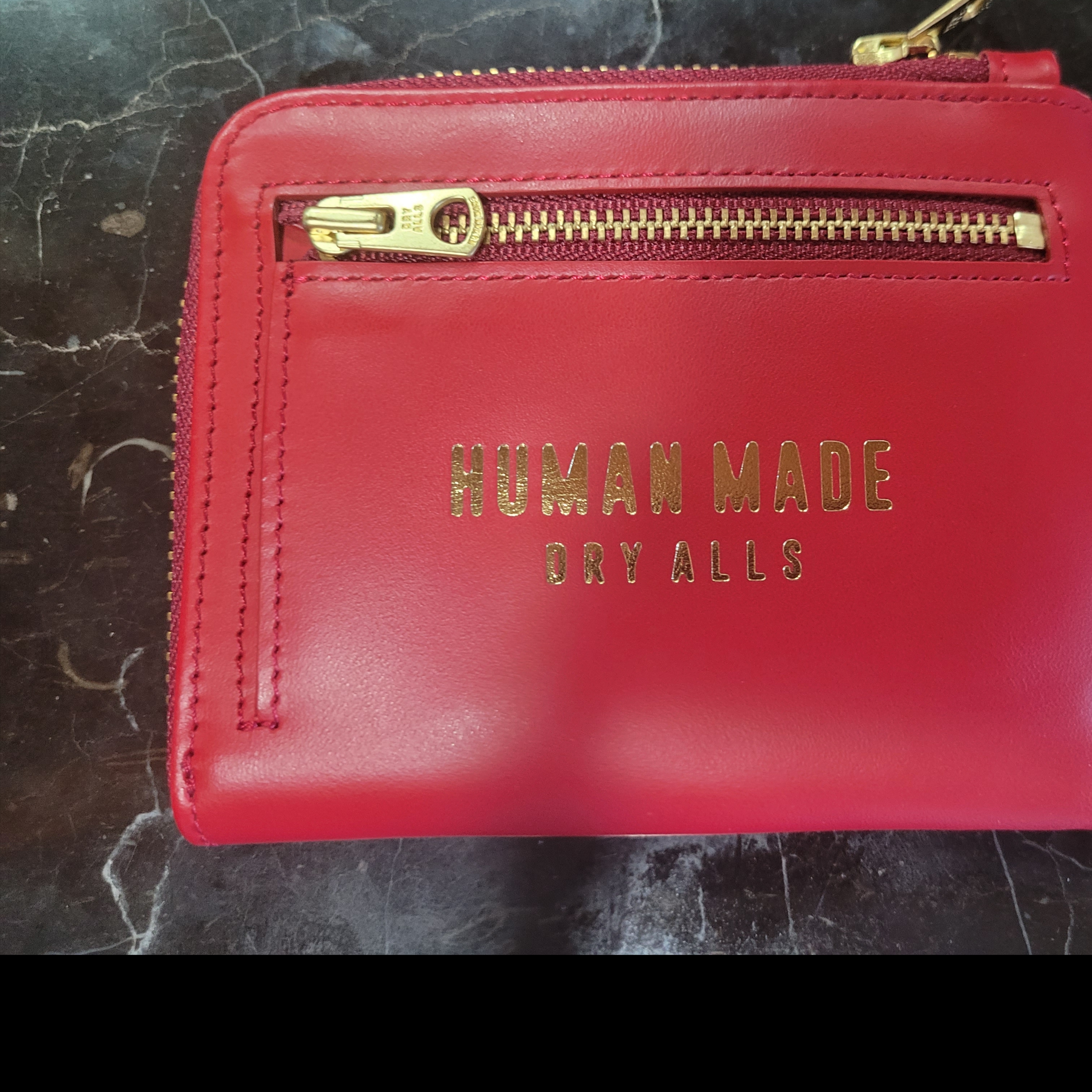 Human Made Leather Wallet Red 착용 스타일 - 2