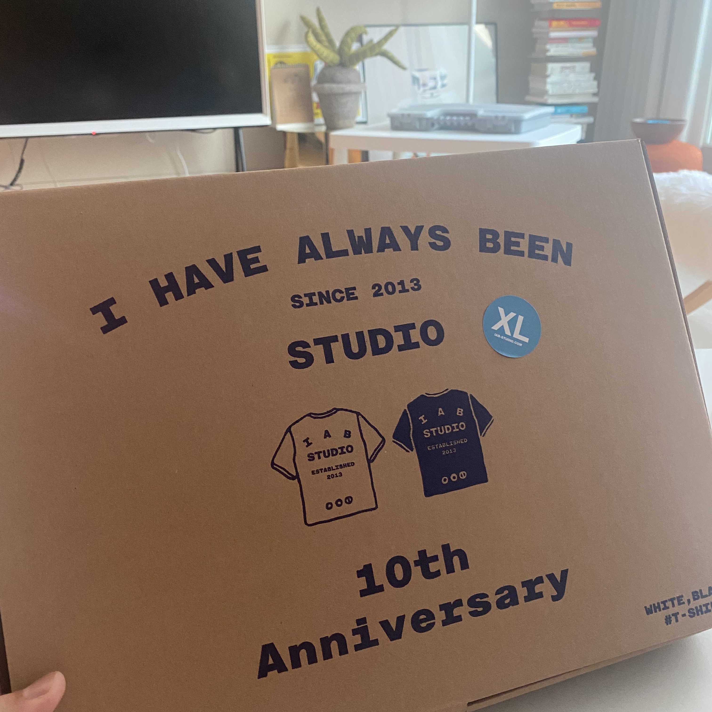 IAB Studio 10th Anniversary T-Shirts Pack White & Black (2 Pack) 착용 스타일