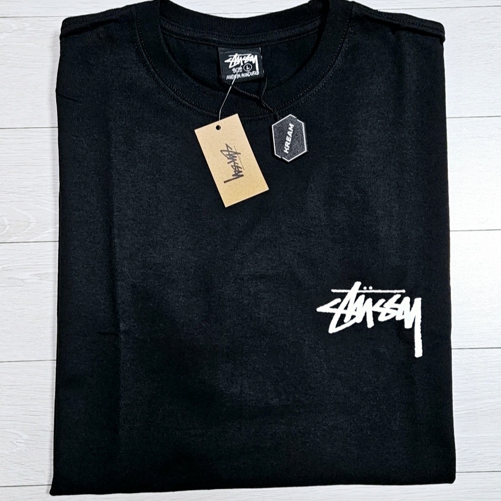 Stussy Plush T-Shirt Black 착용 스타일 - 1