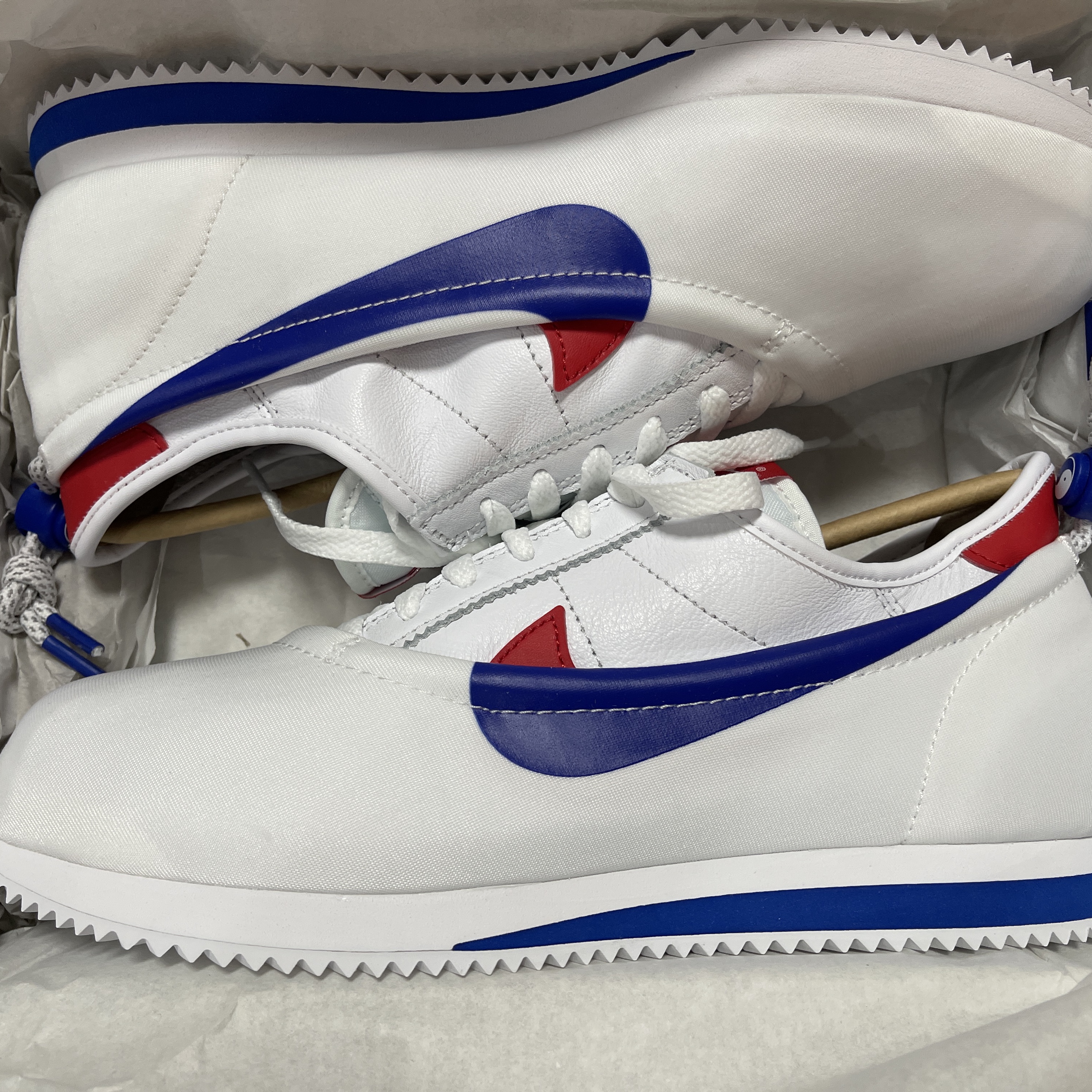 Nike x Clot Cortez SP White and Game Royal, Nike Dunk Low Retro Summit White 착용 스타일 - 1