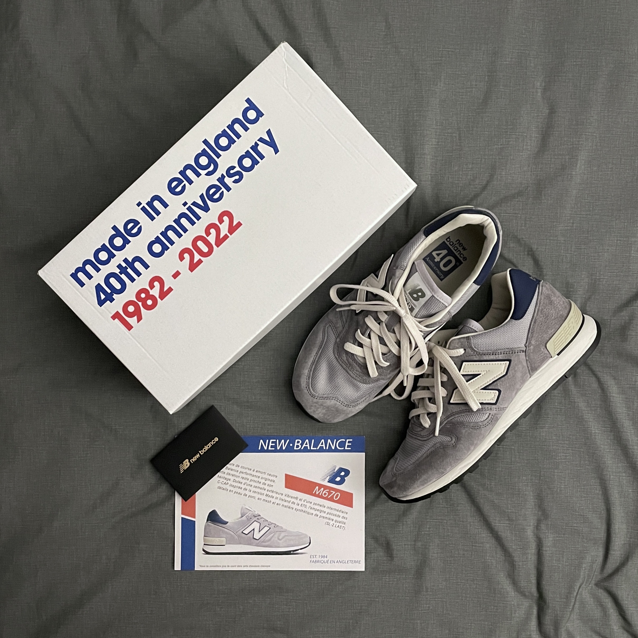 New Balance 670 Made in UK 40th Anniversary Grey 착용 스타일 - 1