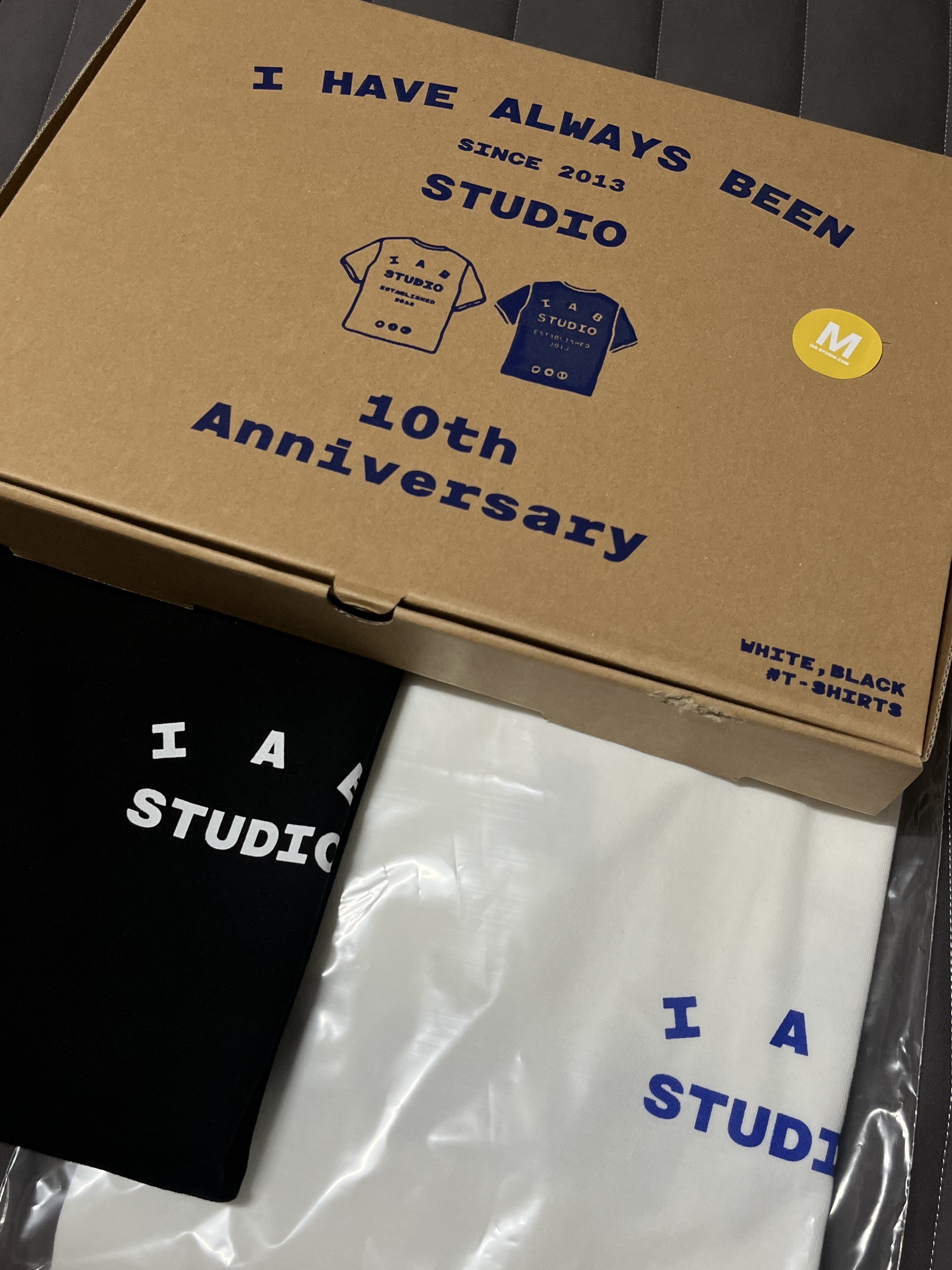 IAB Studio 10th Anniversary T-Shirts Pack White & Black (2 Pack) 착용 스타일