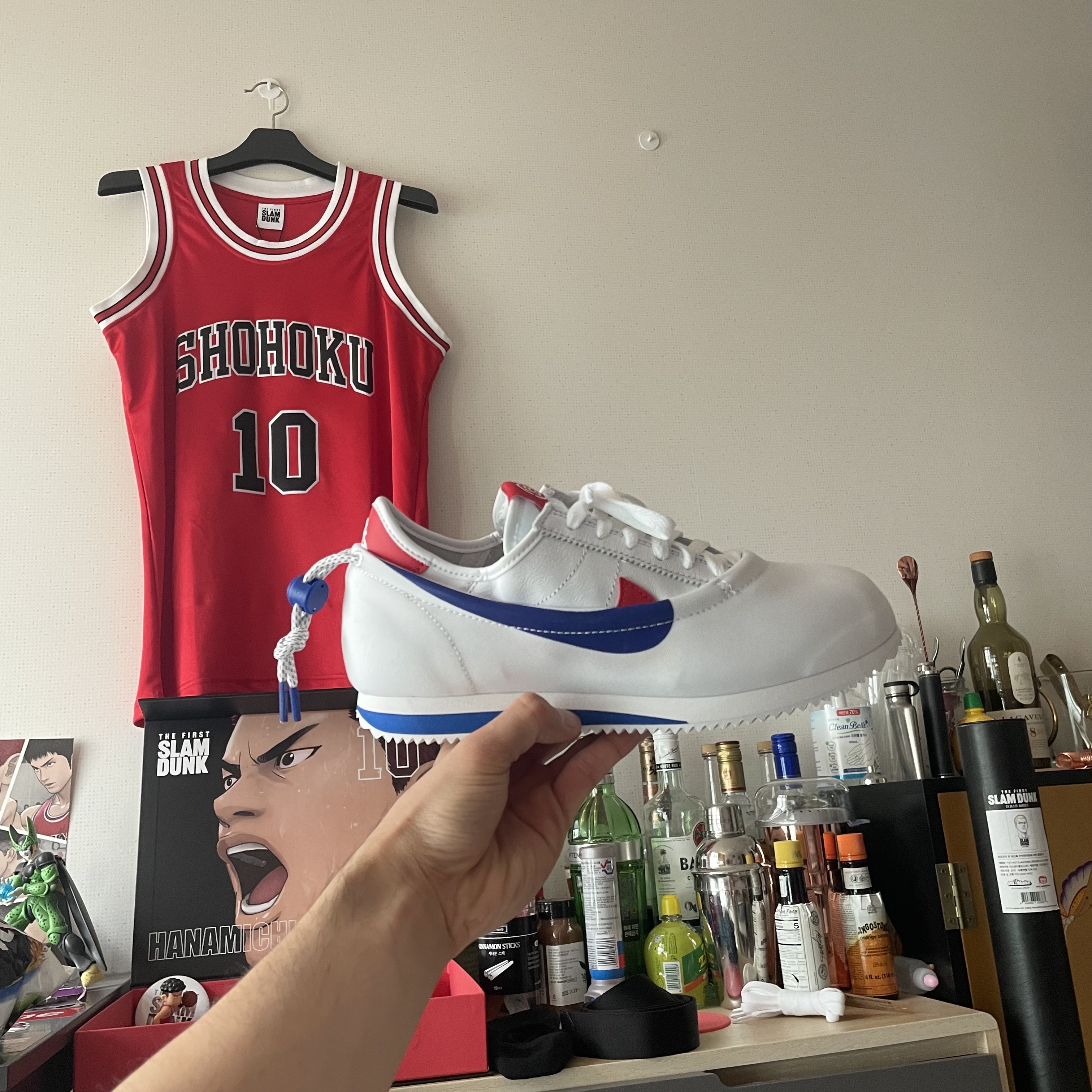 Nike x Clot Cortez SP White and Game Royal 착용 스타일 - 4