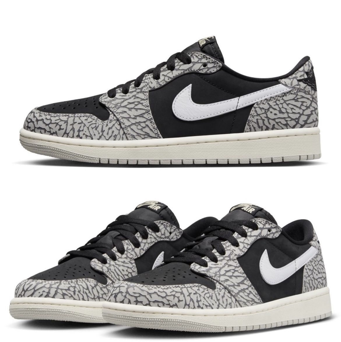 Jordan 1 Retro Low OG Black Cement 착용 스타일 - 2