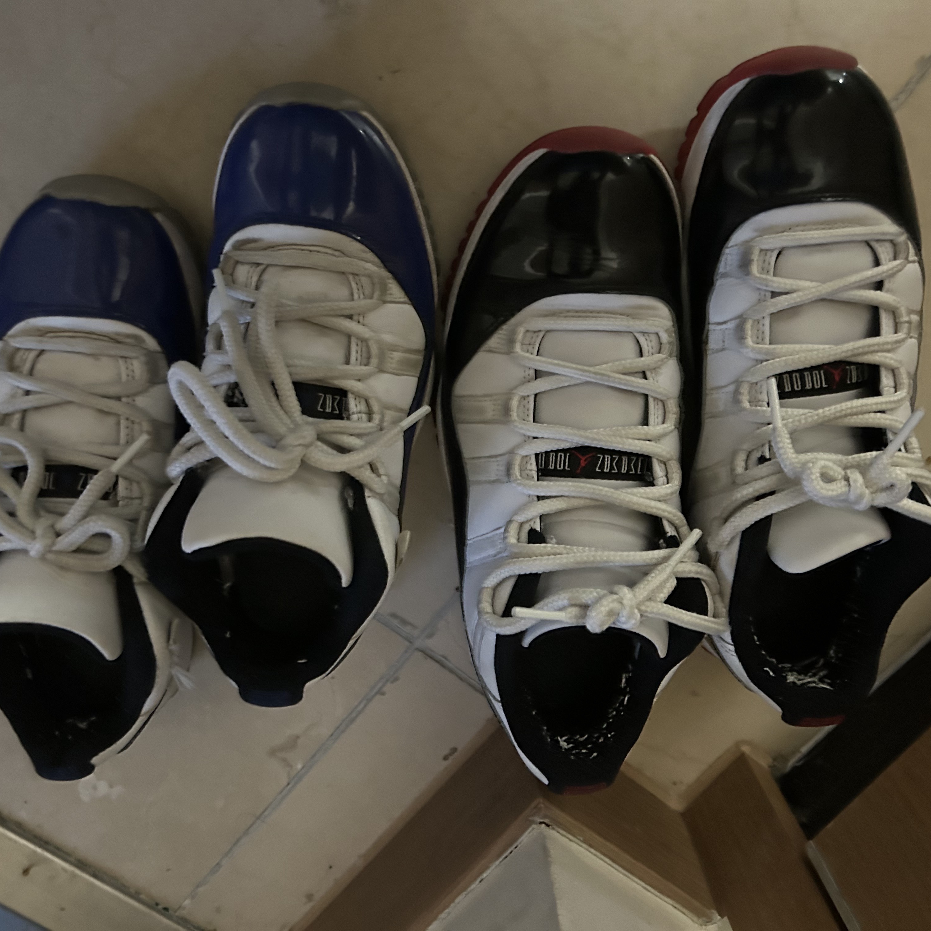 Jordan 11 Retro Low Concord Bred, (W) Jordan 11 Retro Low Concord Sketch 착용 스타일