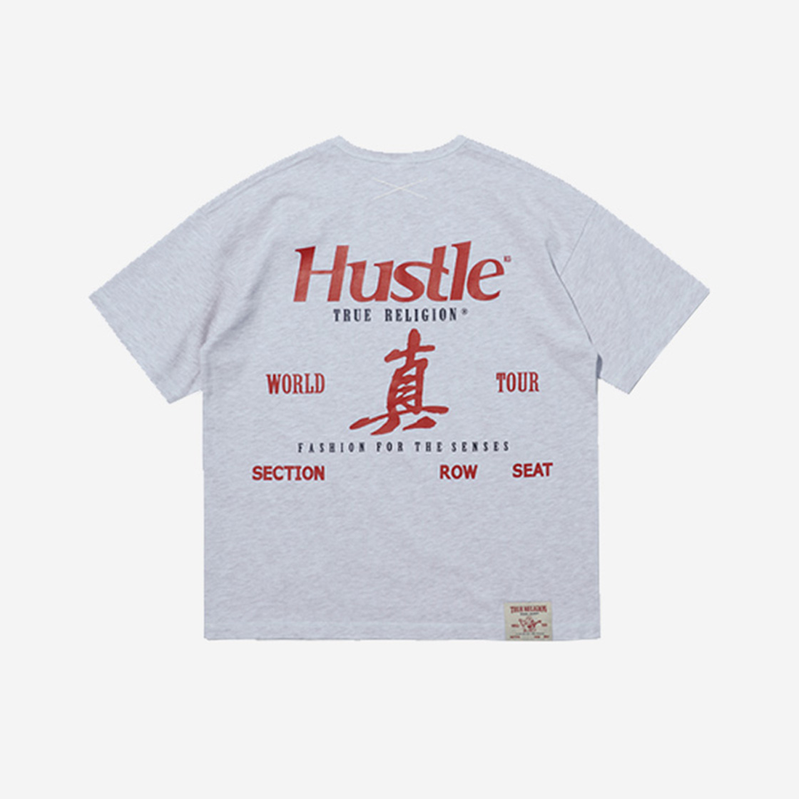 트루릴리젼 허슬 티셔츠 멜란지 그레이(True Religion Hustle T-Shirt Melange Grey)