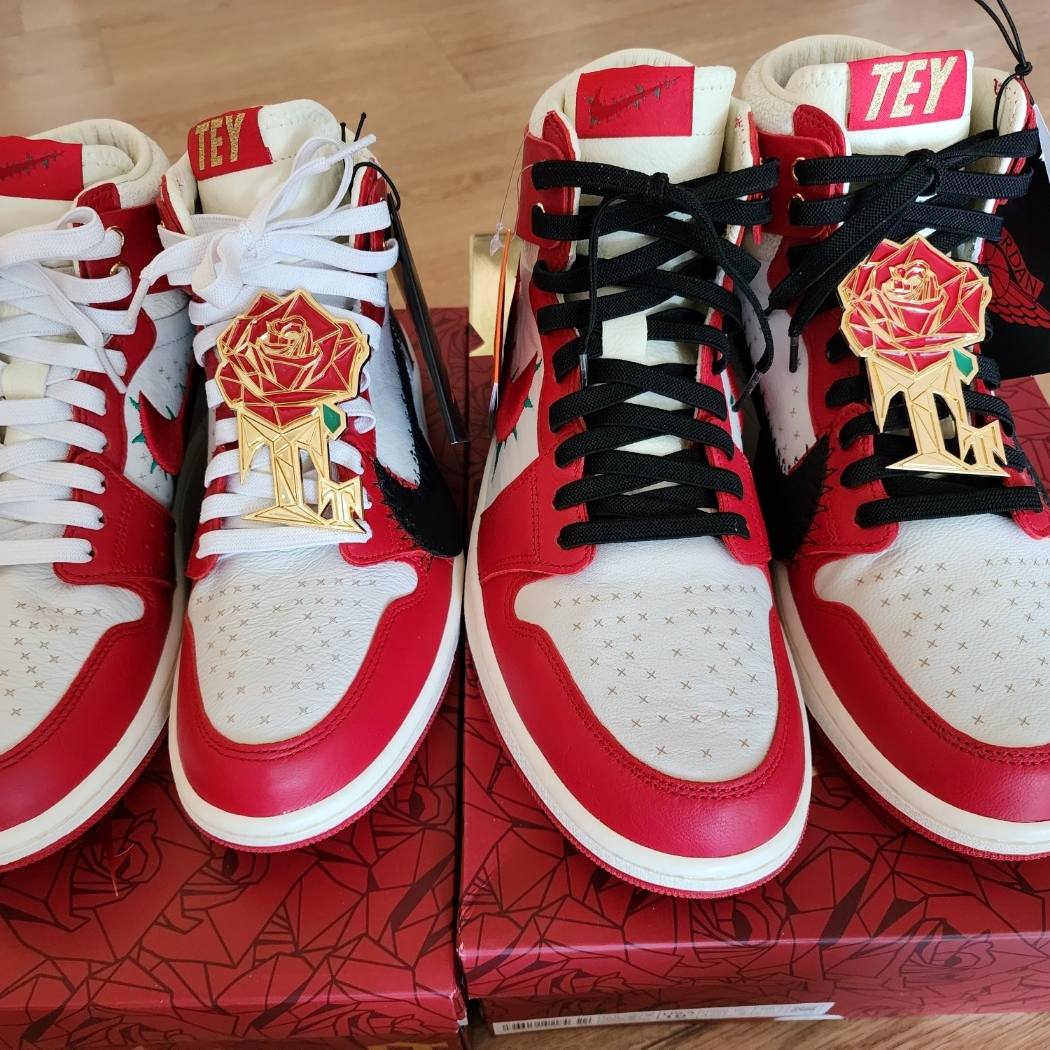 (W) Jordan 1 x Teyana Taylor Zoom CMFT 2 Gym Red 착용 스타일 - 2