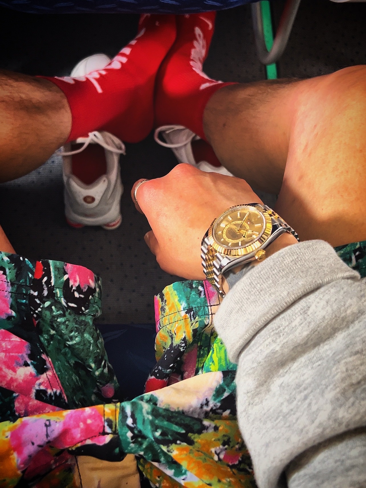Rolex Sky-Dweller 42mm 326933 Champagne Jubilee, Supreme Contrast Hooded Sweatshirt Heather Grey - 21FW 착용 스타일 - 3