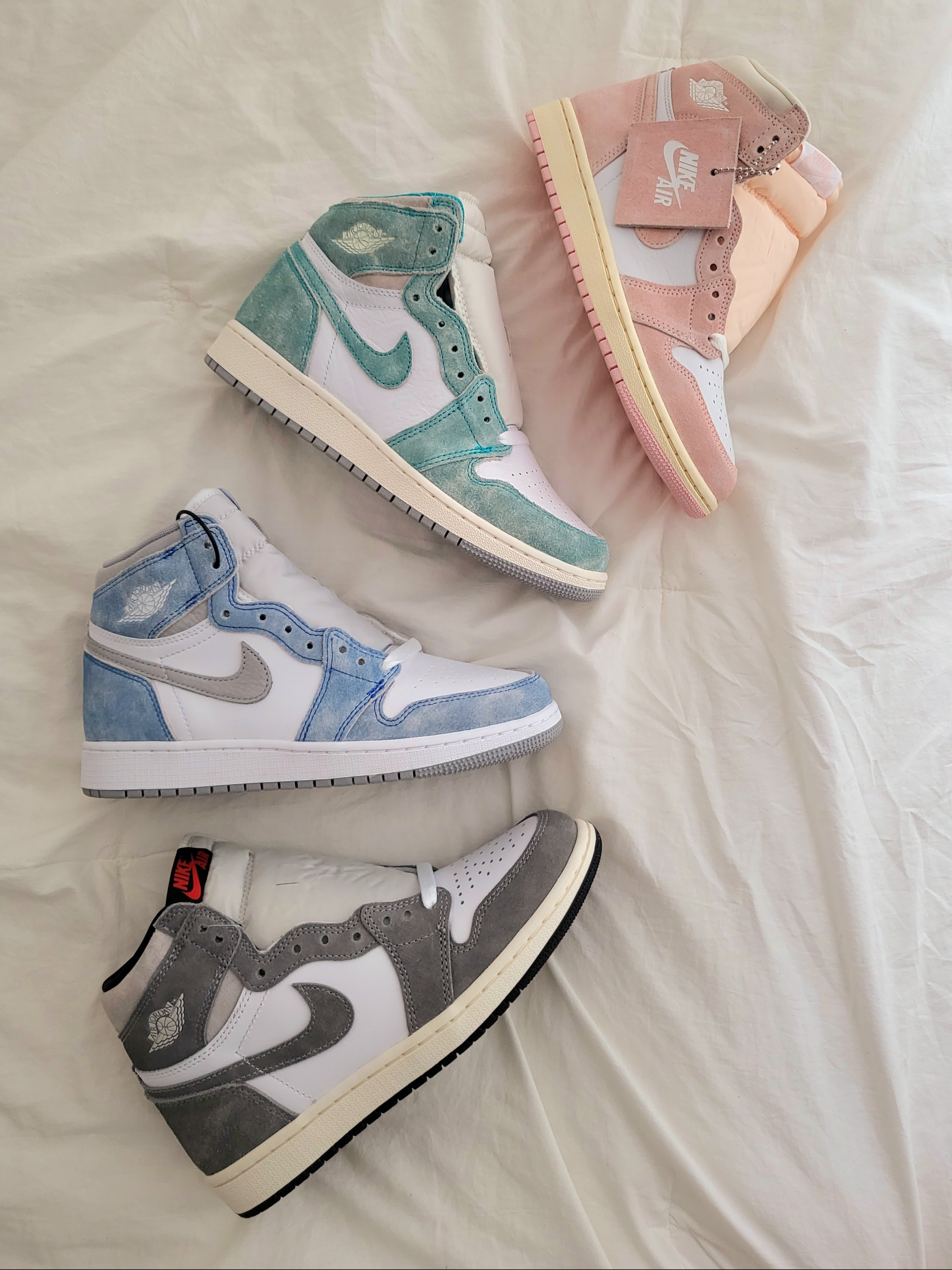 (GS) Jordan 1 Retro High OG Hyper Royal, (GS) Jordan 1 Retro High OG Turbo Green 착용 스타일 - 2
