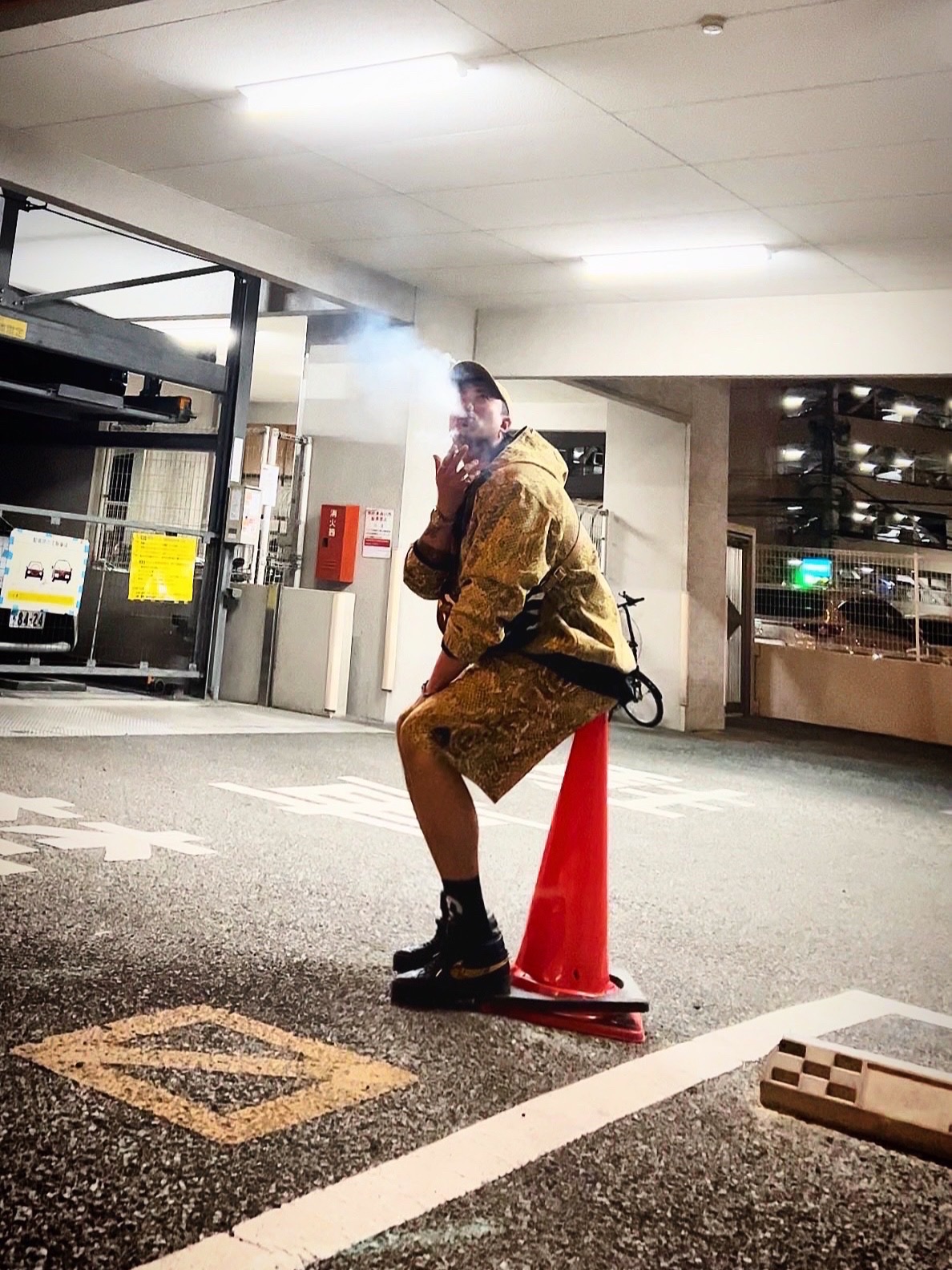 Supreme x Nike ACG Denim 6-Panel Gold Snakeskin - 22FW, Supreme x Nike ACG Denim Pullover Gold Snakeskin - 22FW 착용 스타일 - 2