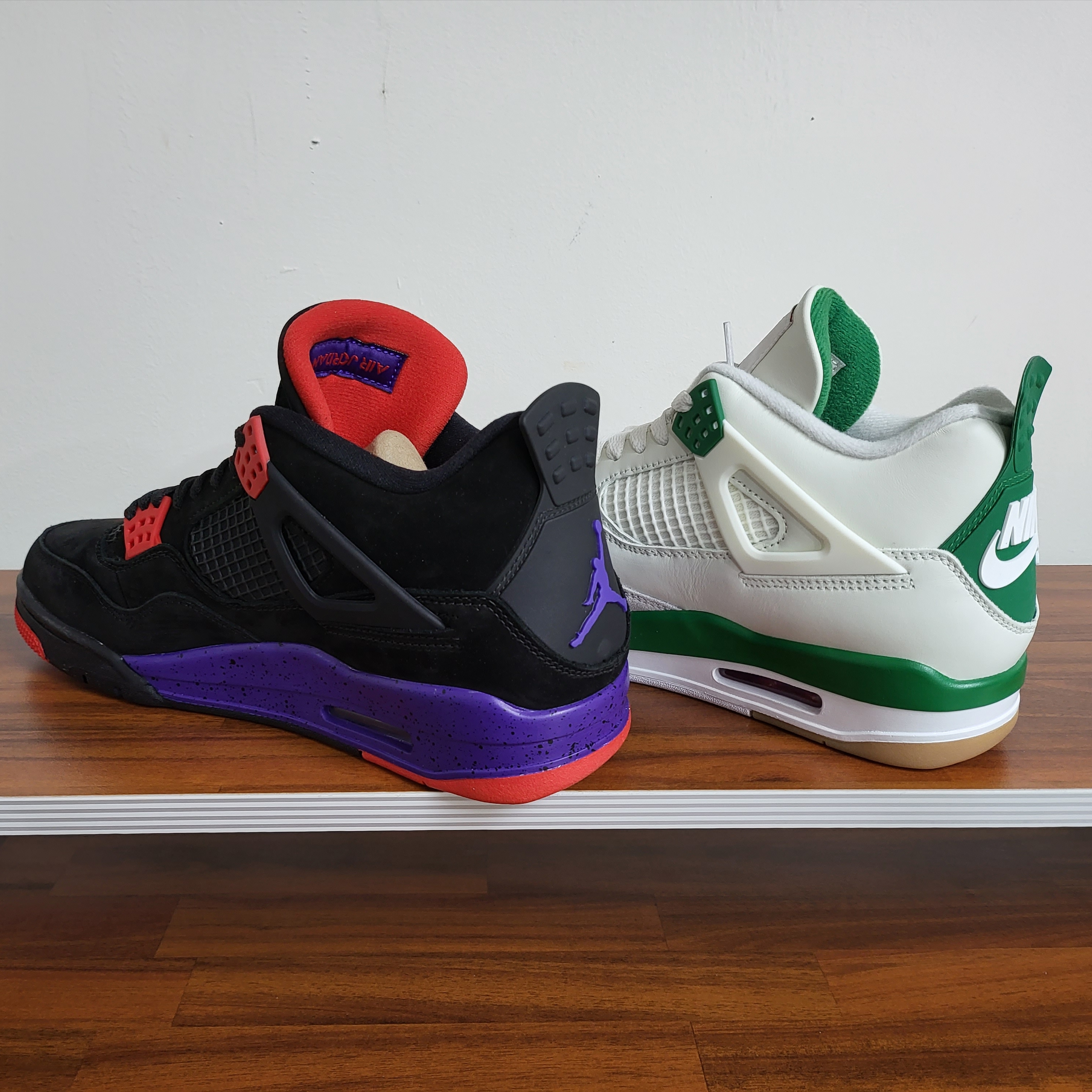 Jordan 4 x Nike SB Retro SP Pine Green, Jordan 4 Retro Raptors 2018 착용 스타일 - 5