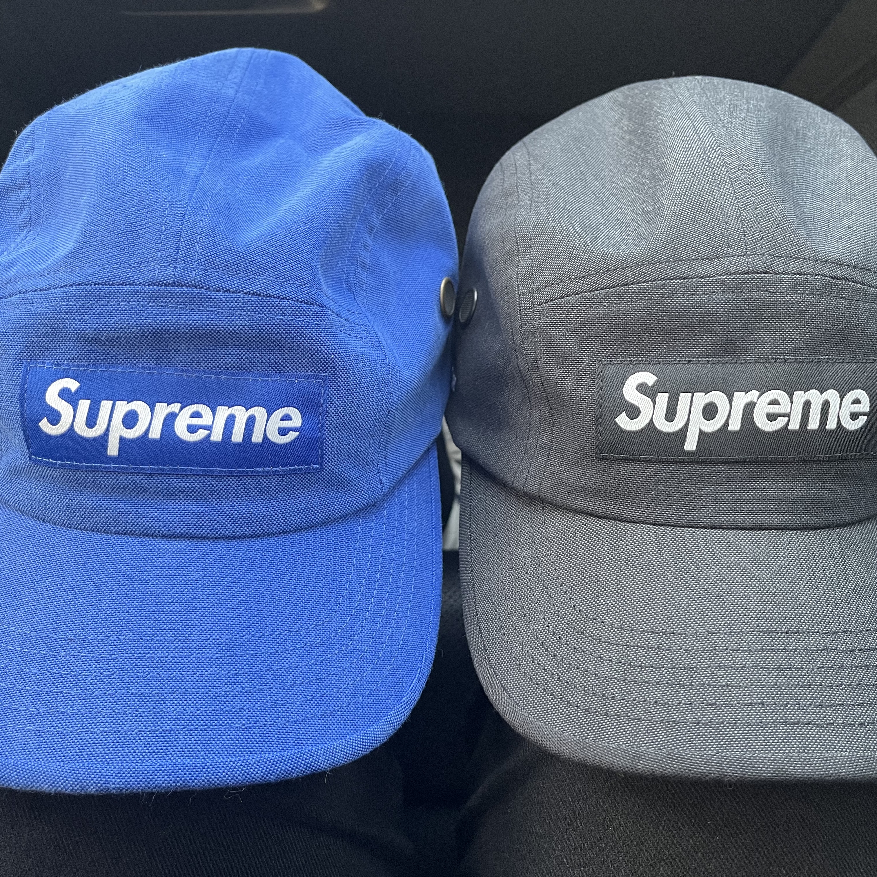 Supreme Gore-Tex Paclite Long Bill Camp Cap Blue - 23SS, Supreme Gore-Tex Paclite Long Bill Camp Cap Black - 23SS 착용 스타일 - 1