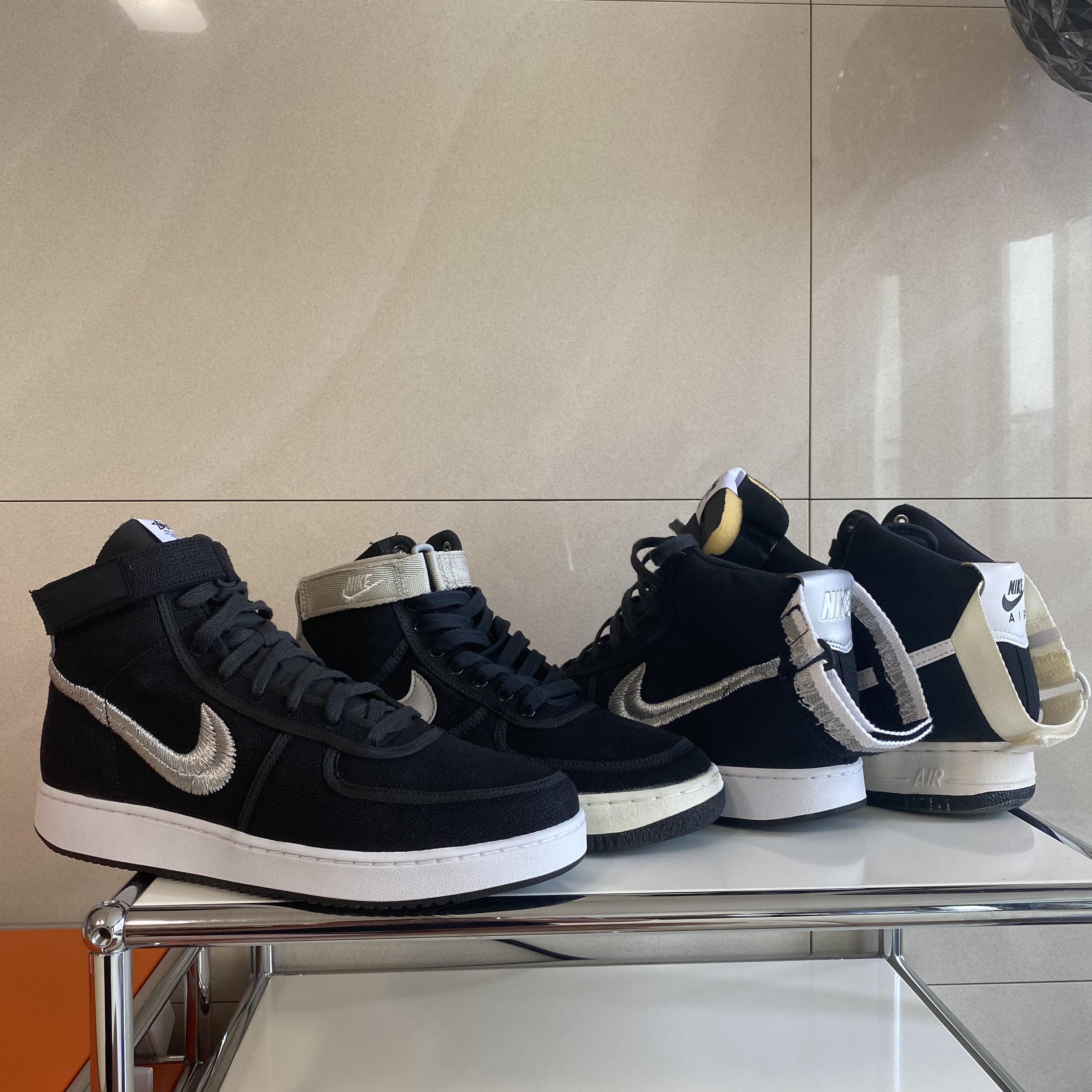 Nike x Stussy Vandal High Black 착용 스타일 - 1