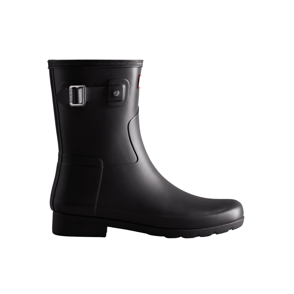 (W) 헌터 리파인드 슬림 핏 쇼트 웰링턴 부츠 블랙((W) Hunter Refined Slim FIt Short Wellington Boots Black)