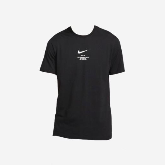 나이키 NSW 빅 스우시 티셔츠 블랙 - 아시아