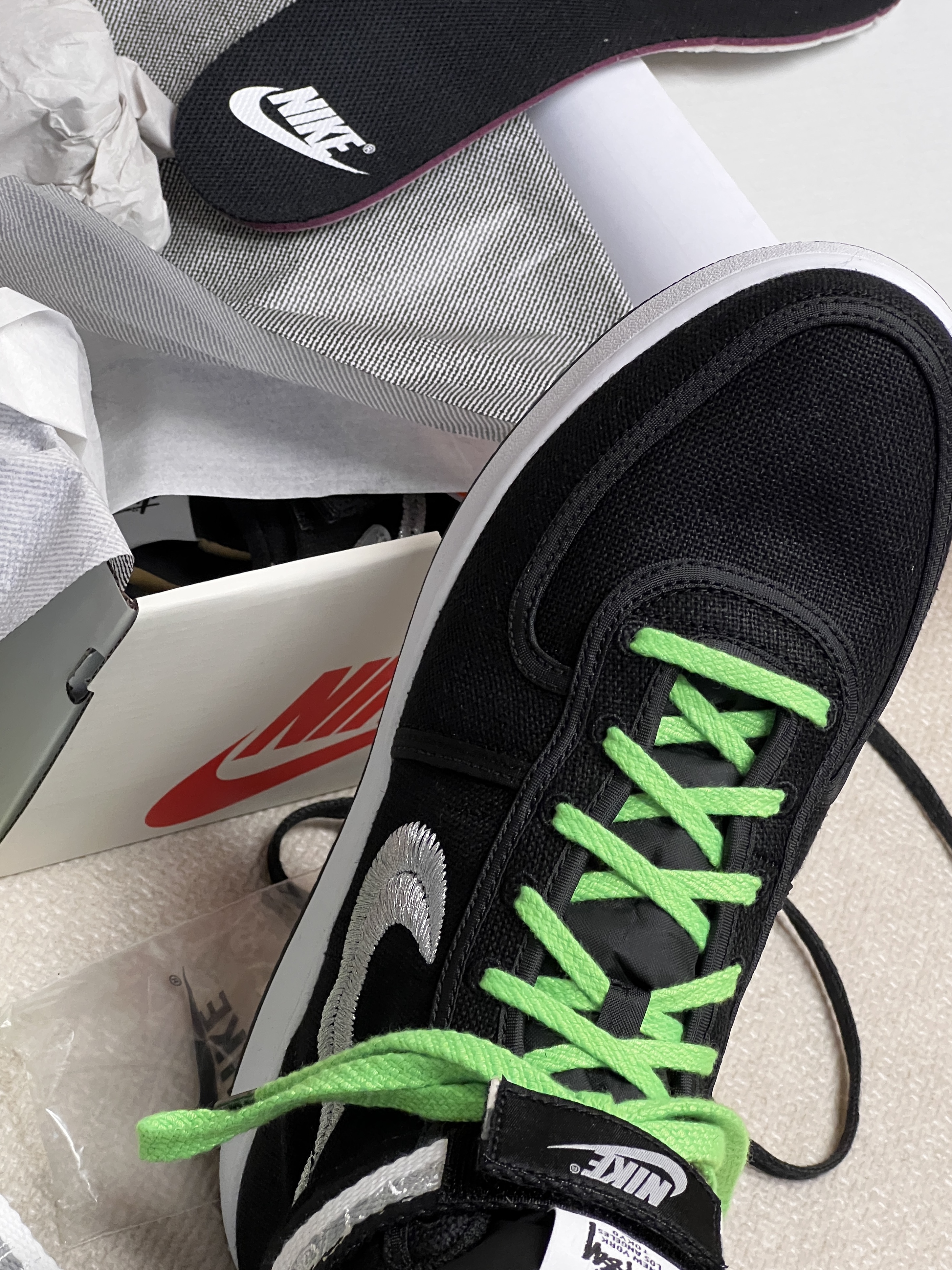 Nike x Stussy Vandal High Black 착용 스타일 - 1