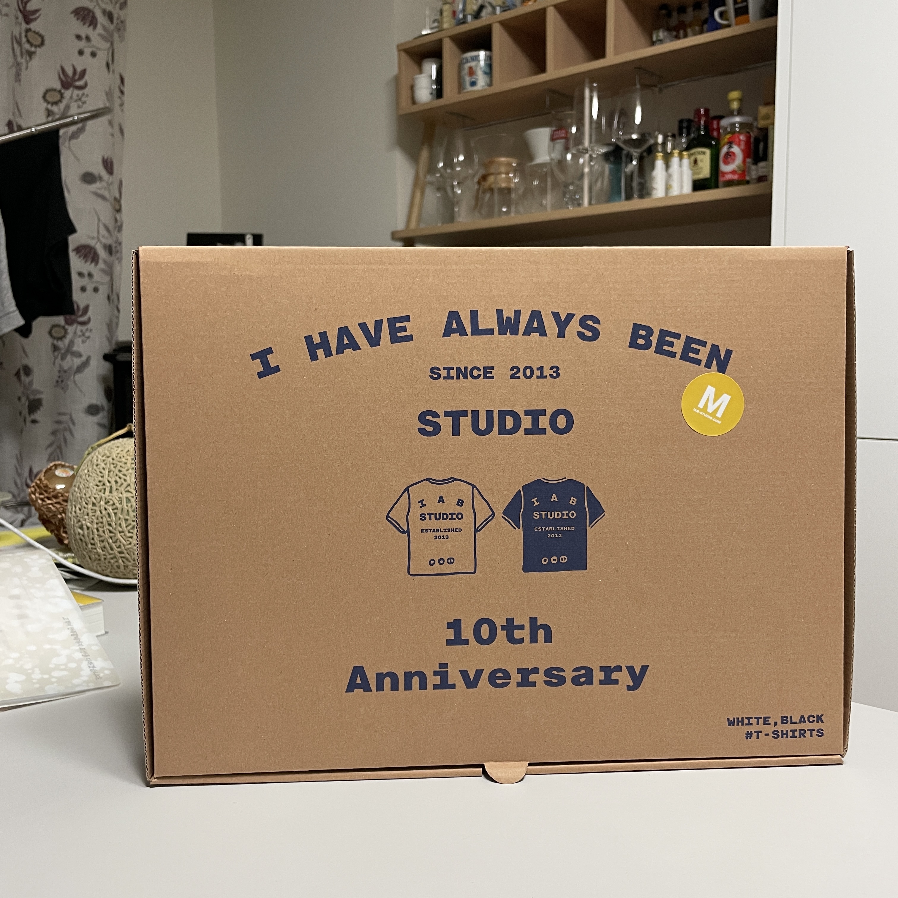 IAB Studio 10th Anniversary T-Shirts Pack White & Black (2 Pack) 착용 스타일