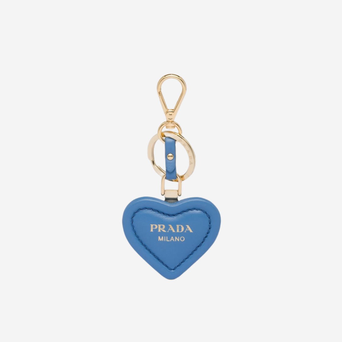 Prada Nappa Leather Keyring Light Blue 상세 이미지 1