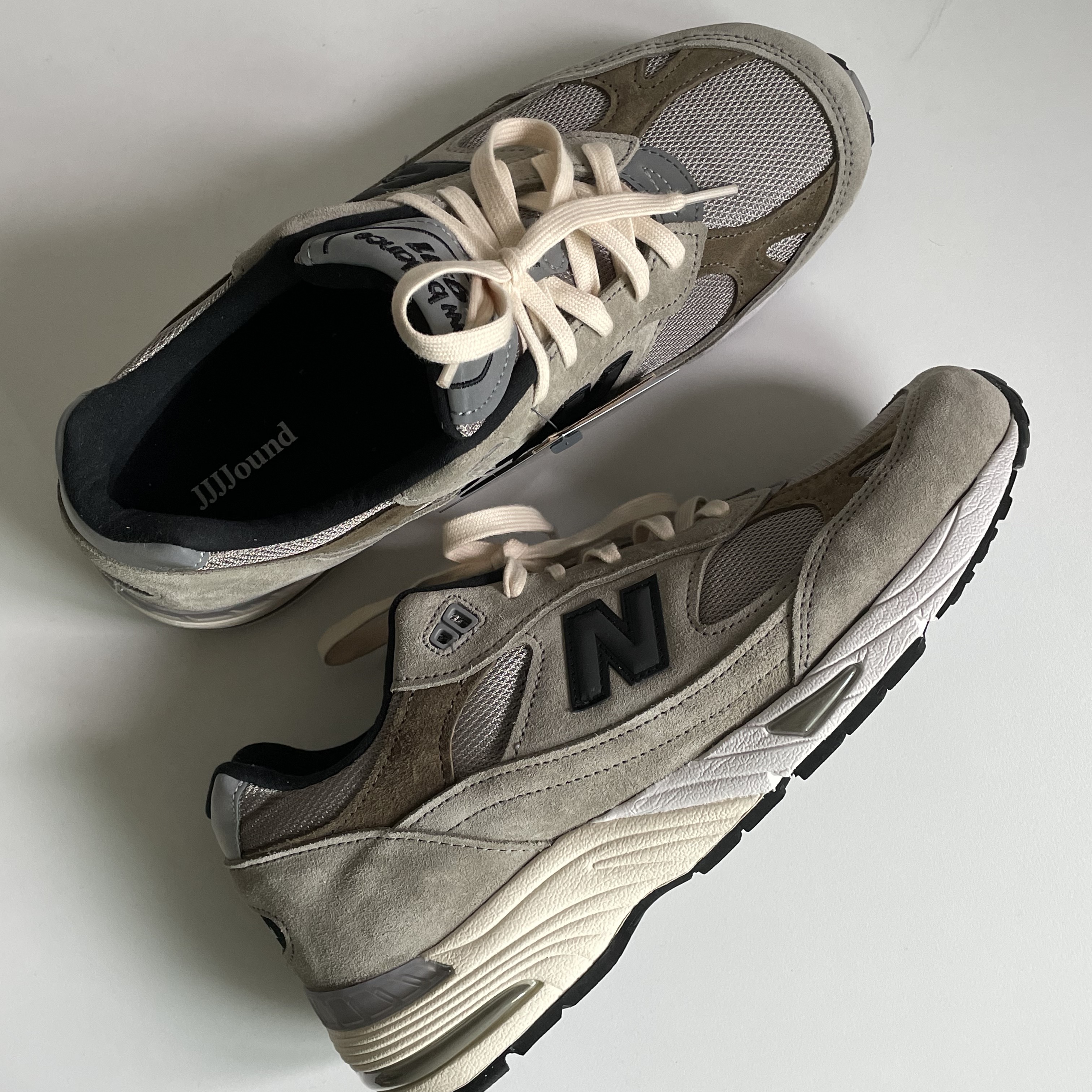 New Balance x JJJJound 991 Made in UK Grey 착용 스타일 - 2