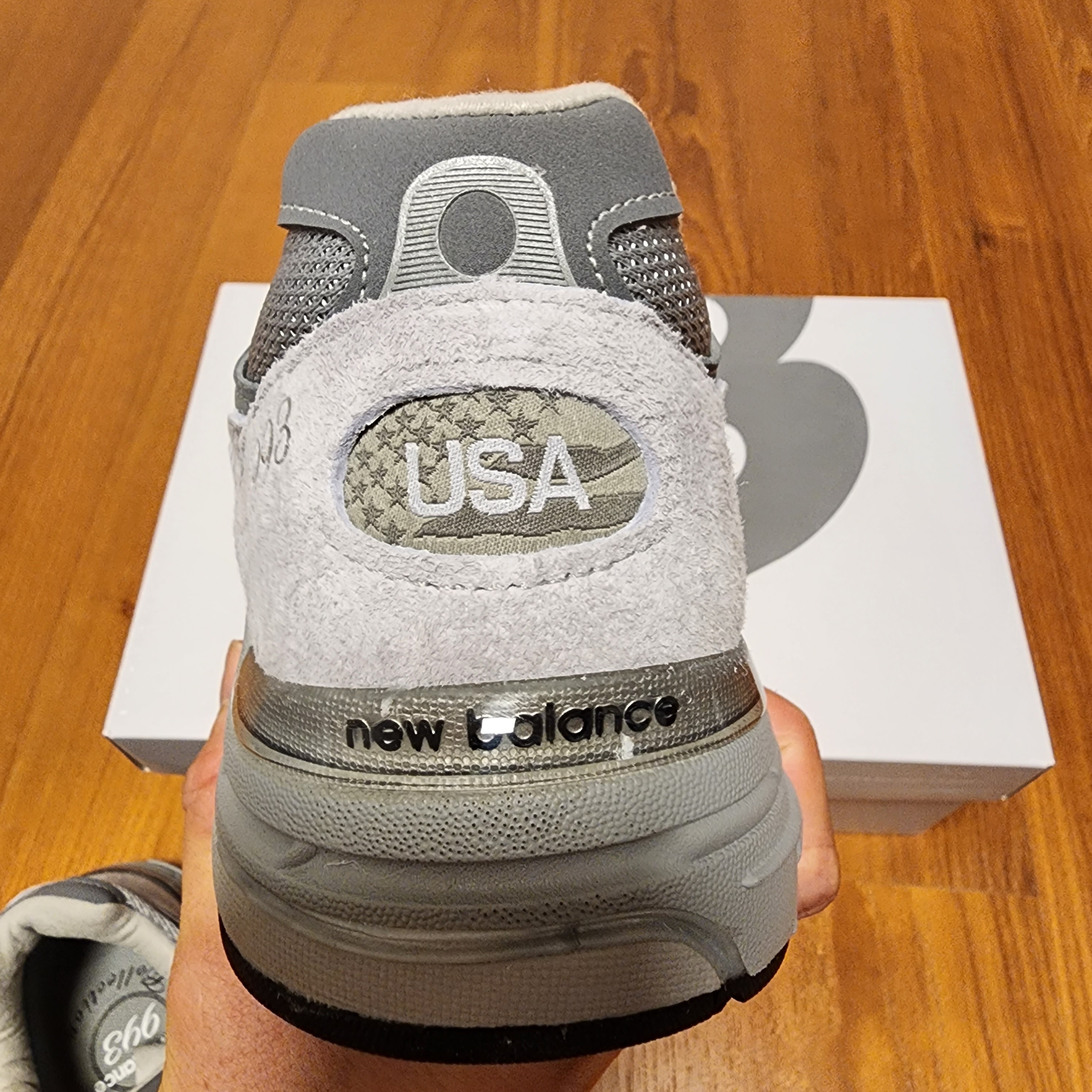 New Balance 993 Made in USA Grey - D Standard 착용 스타일 - 4