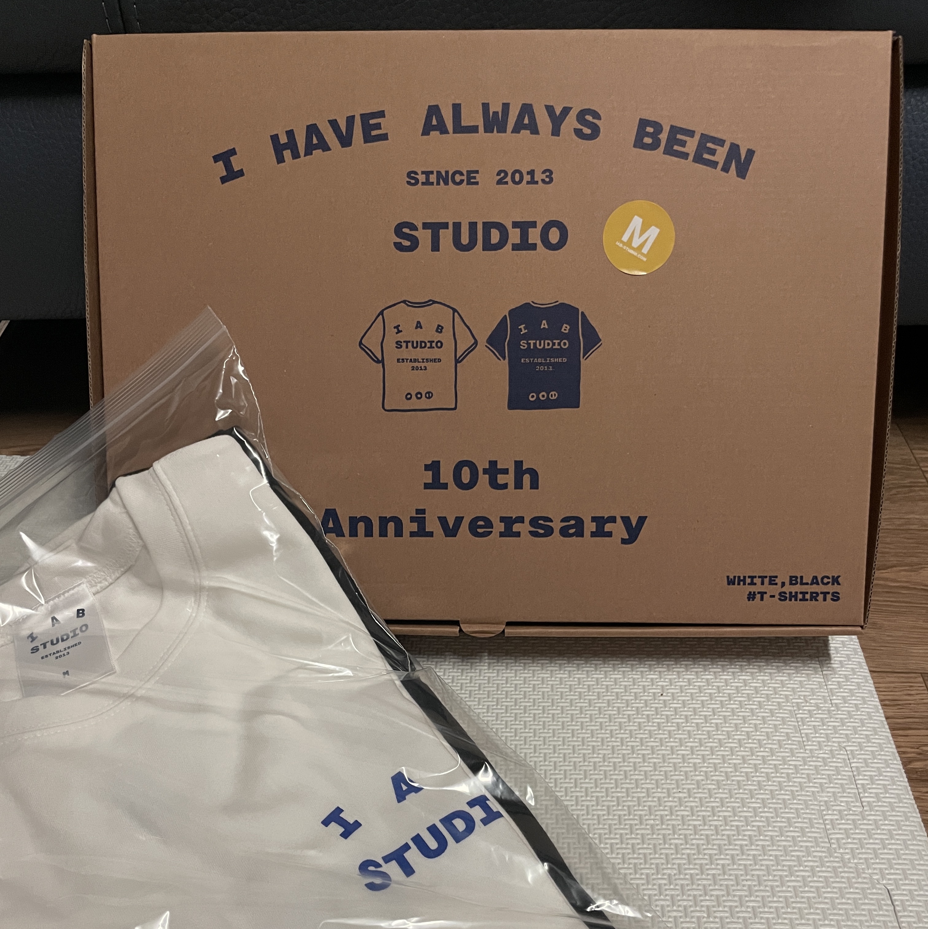 IAB Studio 10th Anniversary T-Shirts Pack White & Black (2 Pack) 착용 스타일