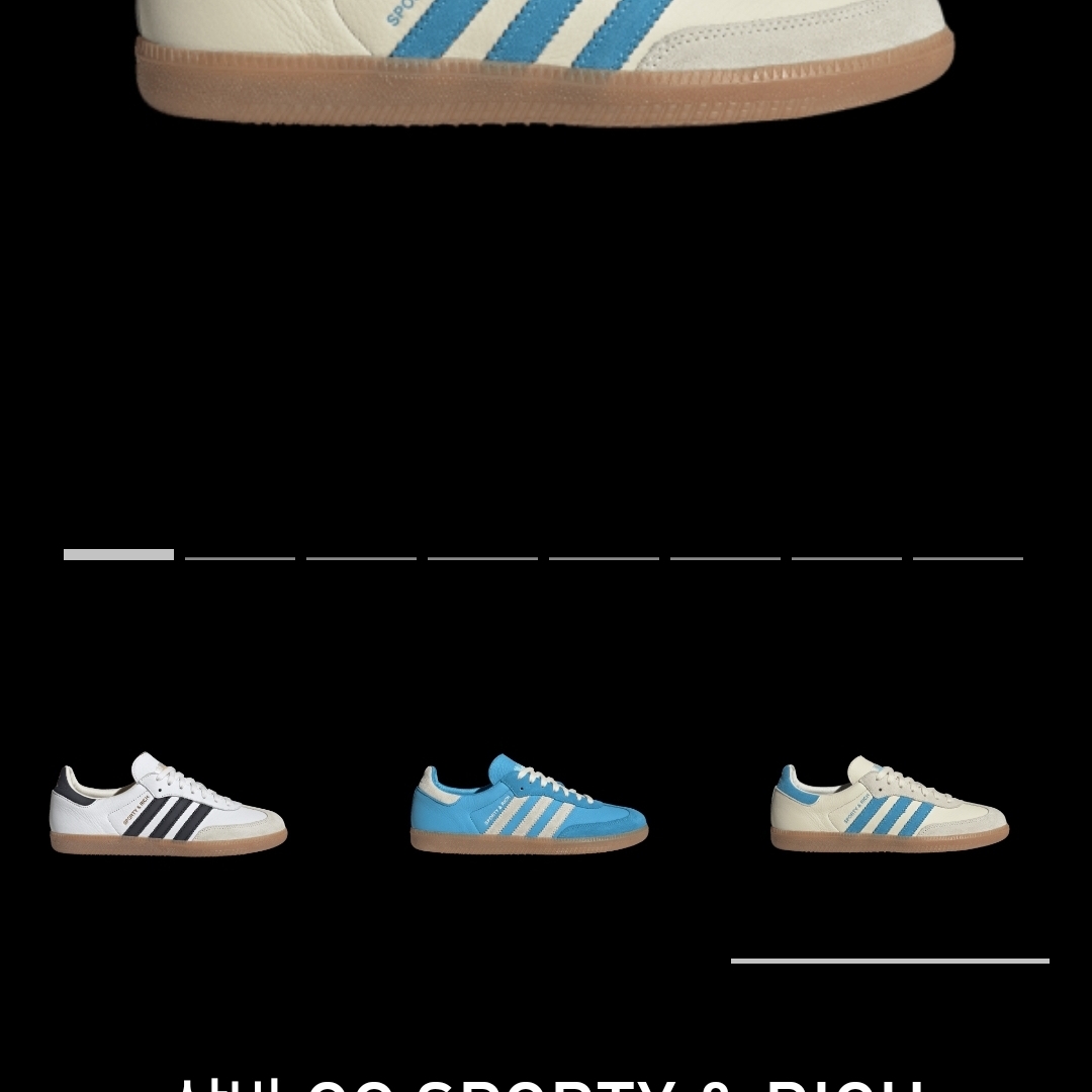 Adidas x Sporty & Rich Samba Cream Blue 착용 스타일 - 2