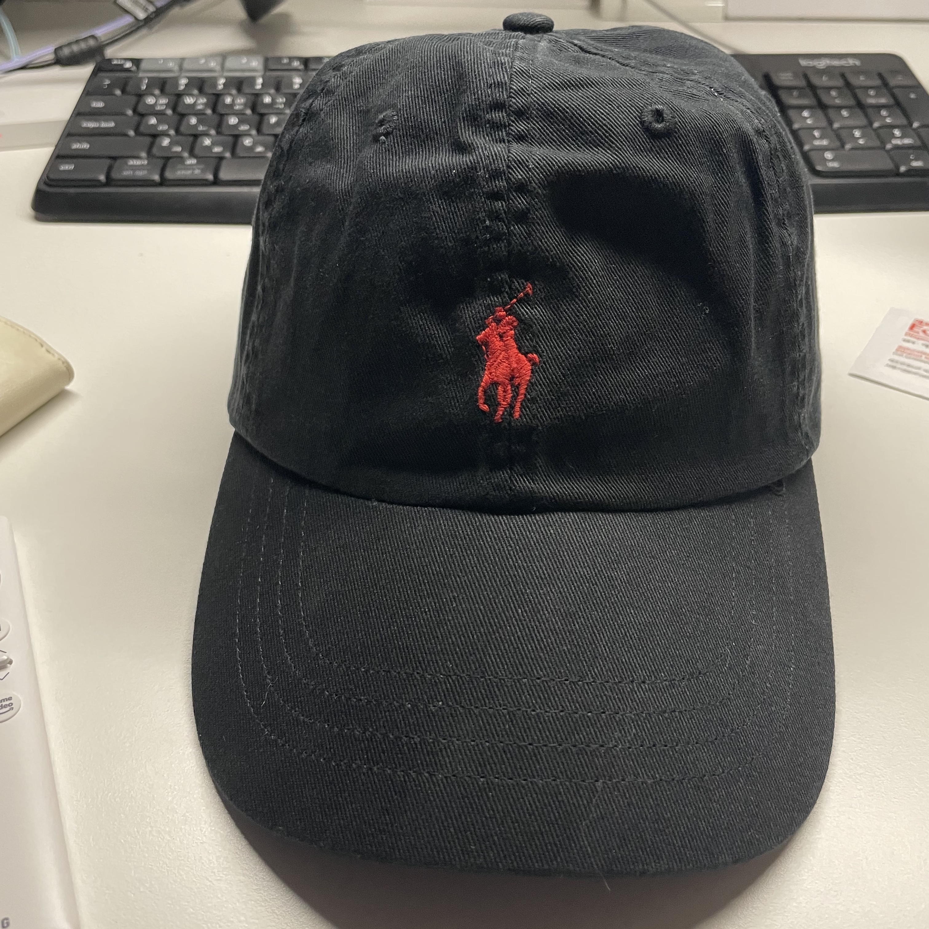 [30%적립] Polo Ralph Lauren Cotton Chino Ball Cap Polo Black 착용 스타일