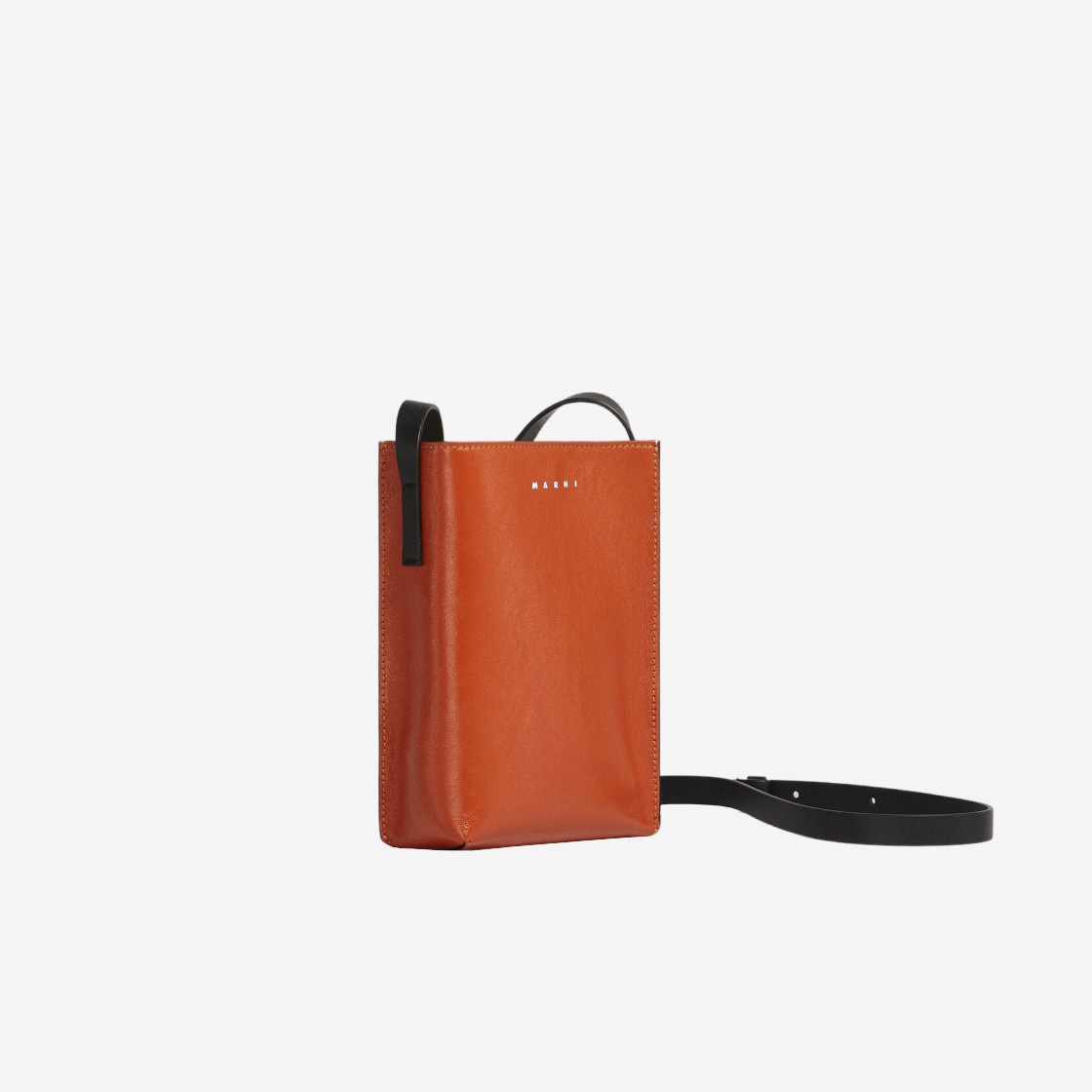 Marni Museo Soft Small Bag in Leather Rust Cloud Black 상세 이미지 2