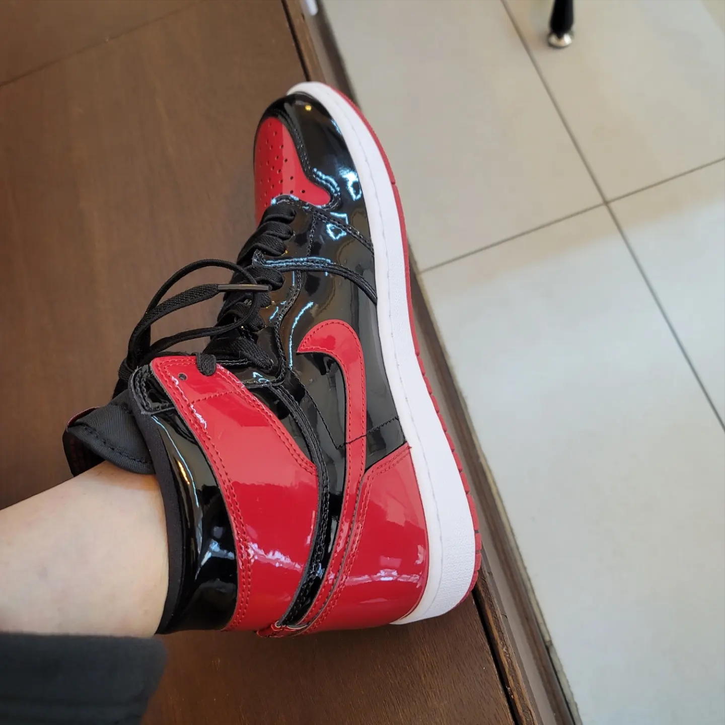 Jordan 1 Retro High OG Patent Bred 착용 스타일