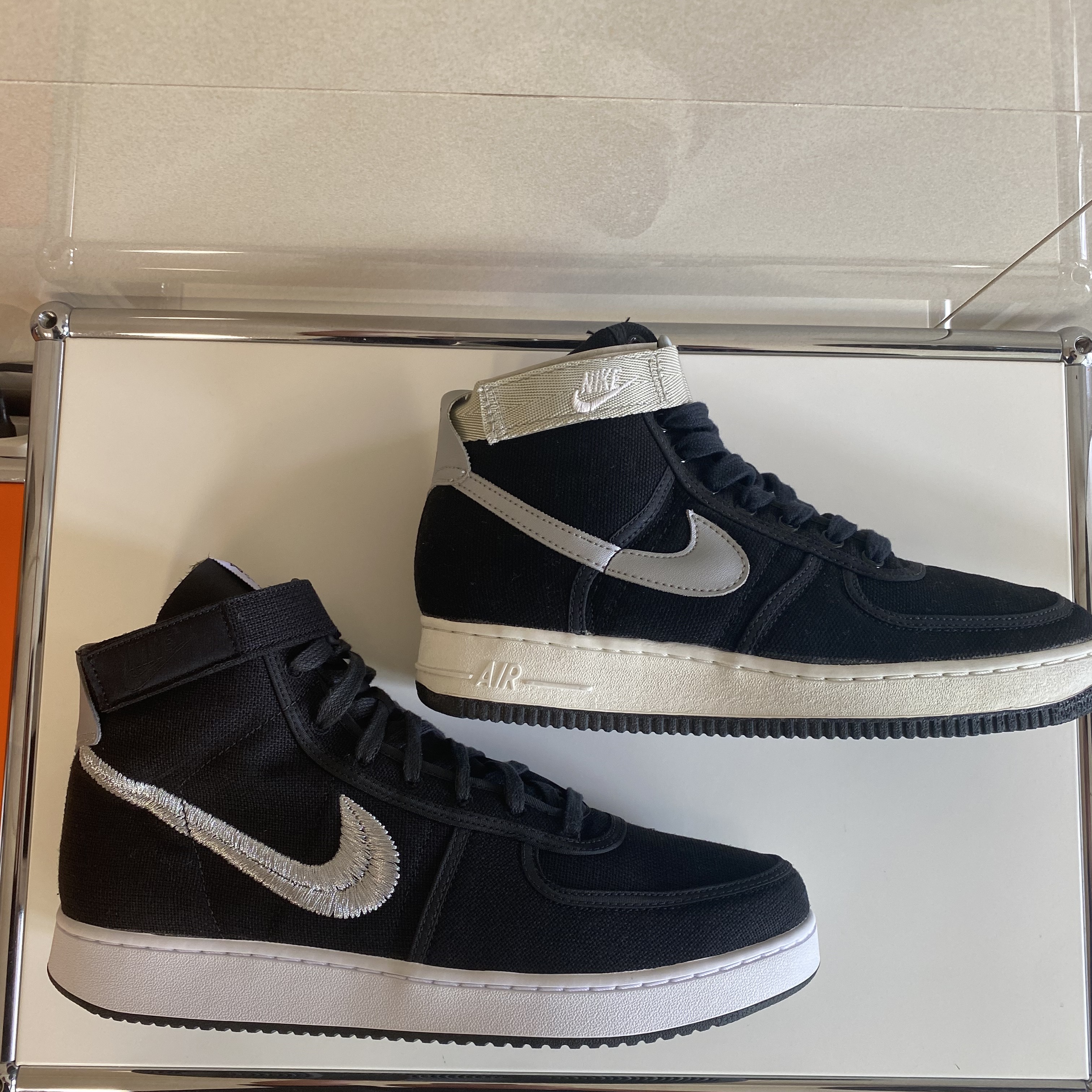 Nike x Stussy Vandal High Black 착용 스타일 - 2