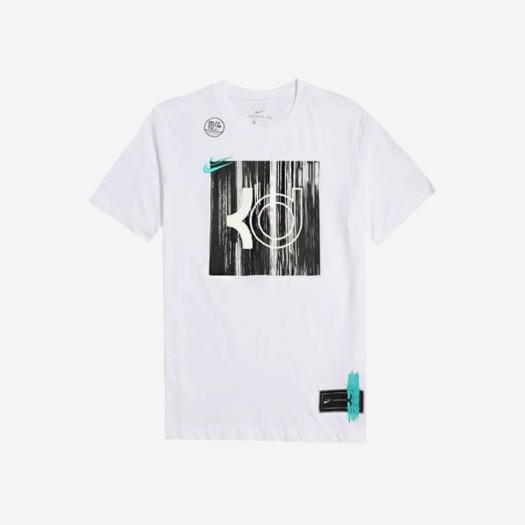 나이키 드라이핏 KD 로고 프린트 티셔츠 화이트 - 아시아