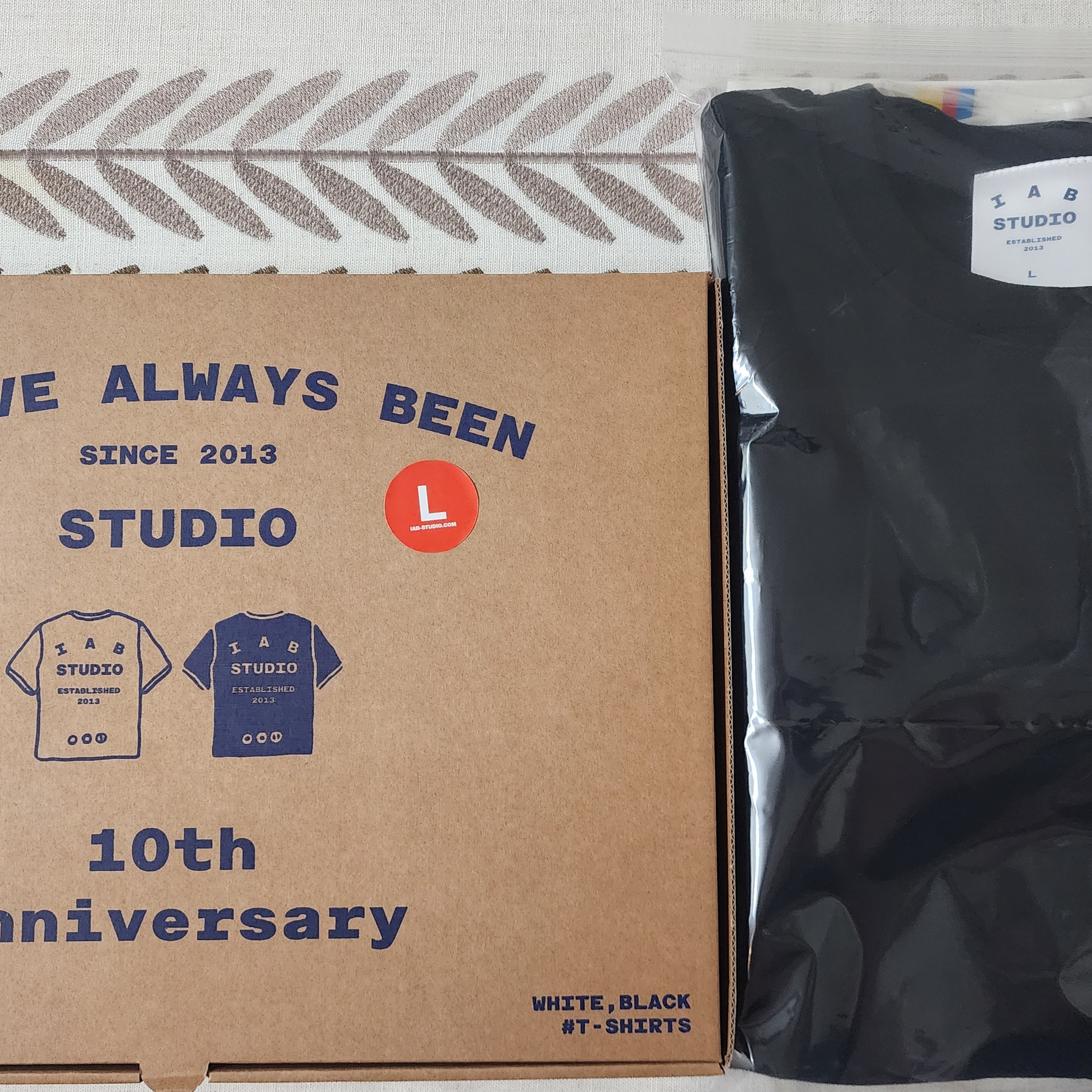 IAB Studio 10th Anniversary T-Shirts Pack White & Black (2 Pack) 착용 스타일