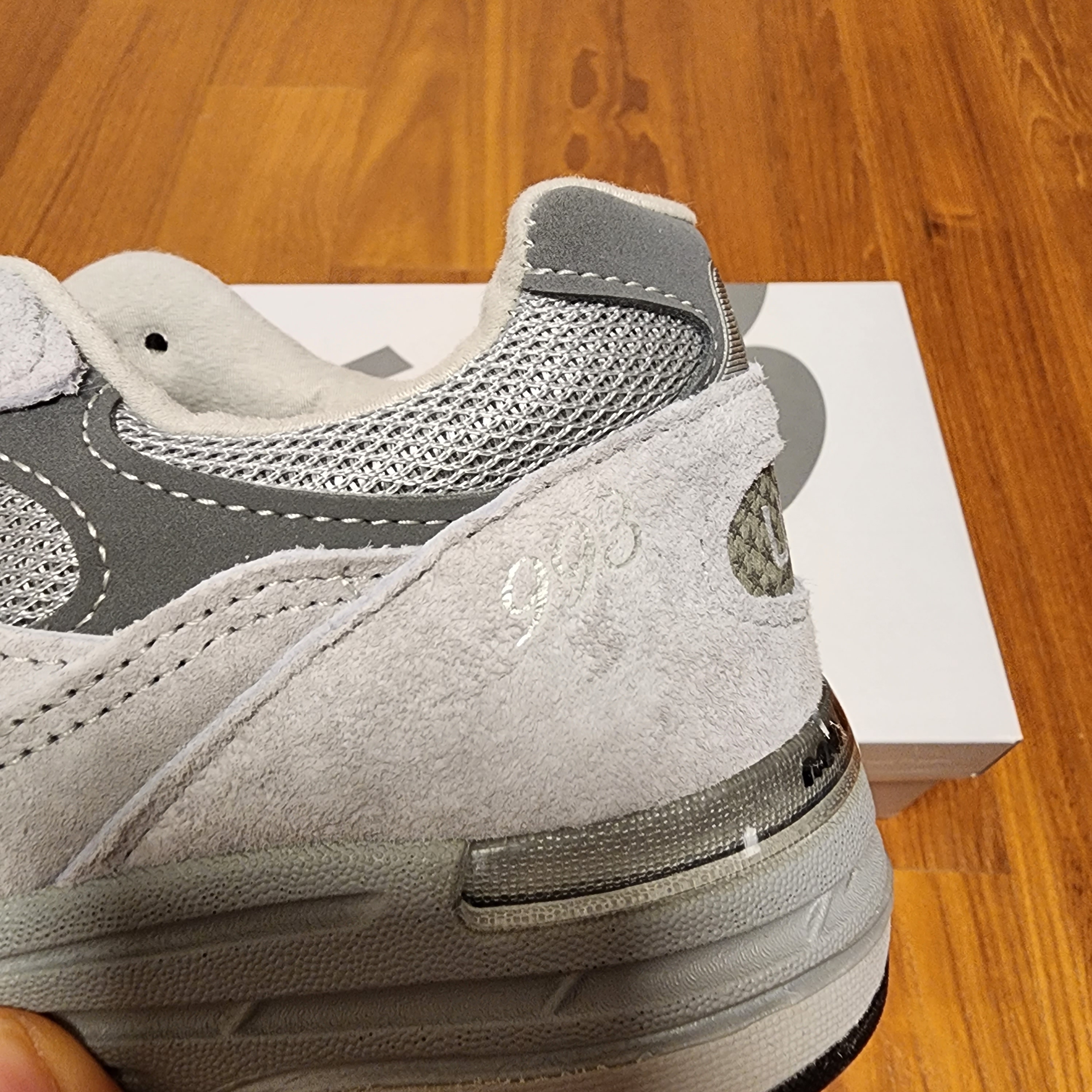 New Balance 993 Made in USA Grey - D Standard 착용 스타일 - 3
