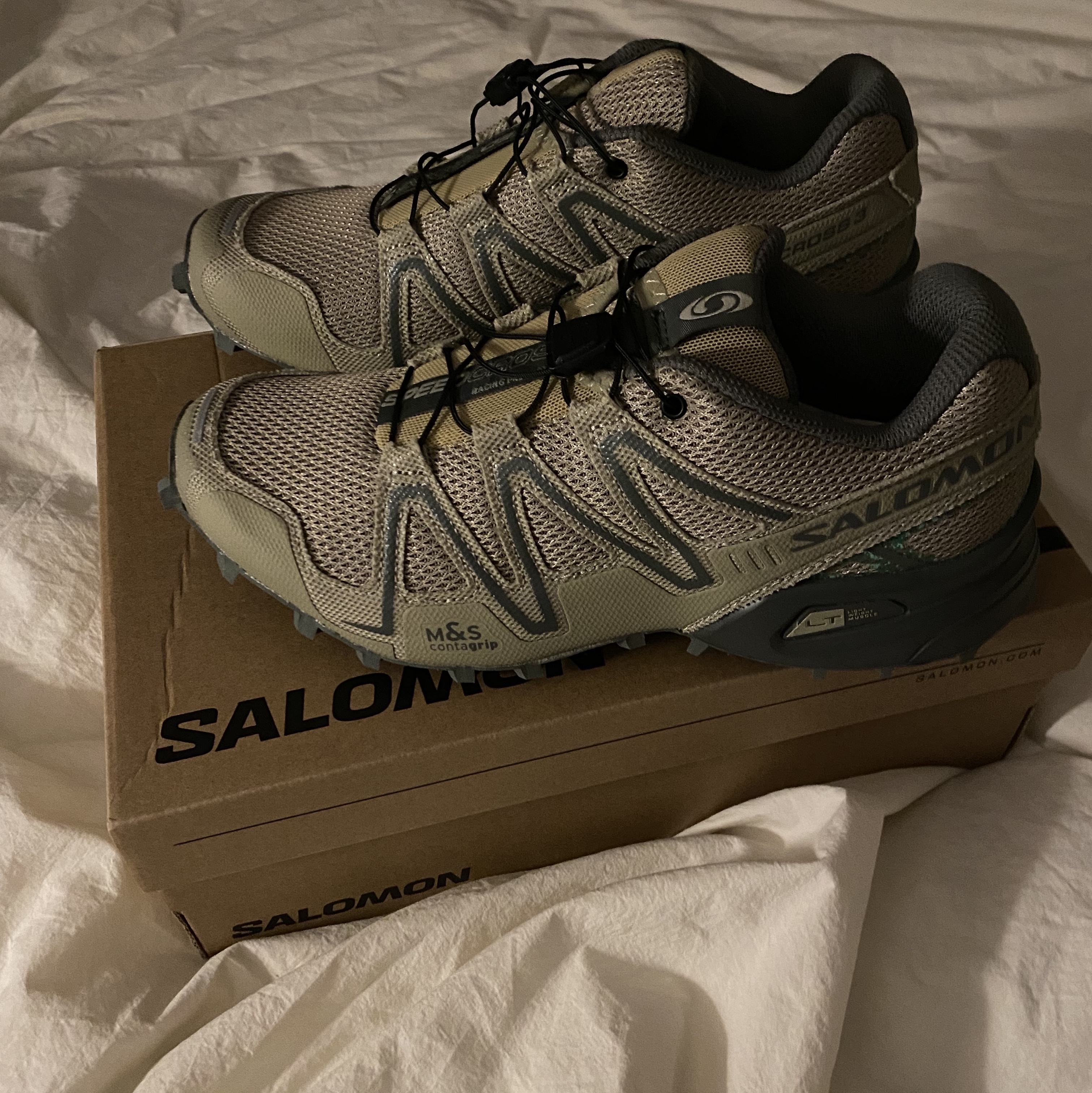 Salomon Speedcross 3 Mindful Gray Green 착용 스타일 - 3