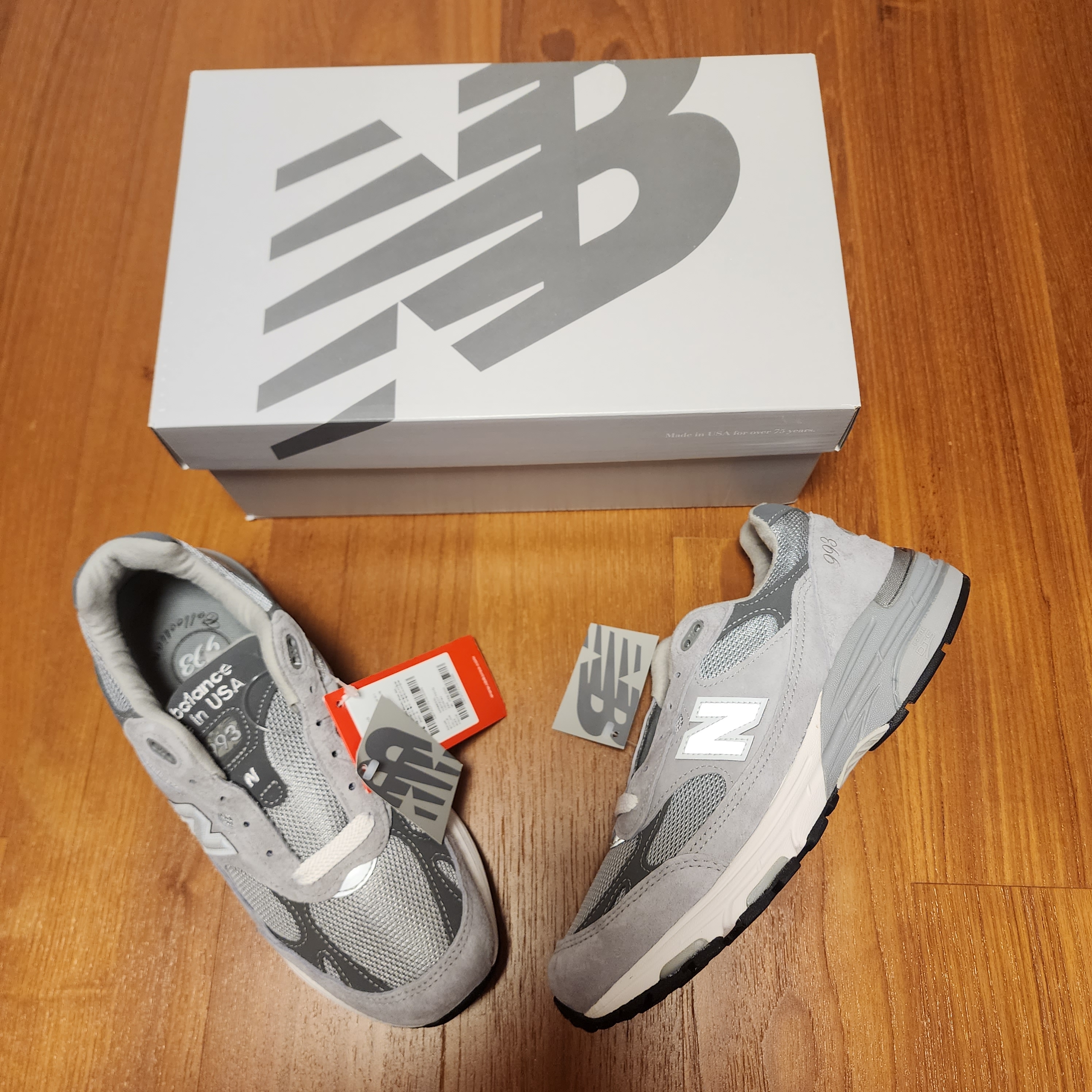 New Balance 993 Made in USA Grey - D Standard 착용 스타일 - 2