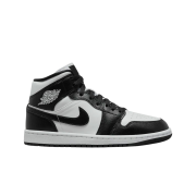 (W) Jordan 1 Mid White Black