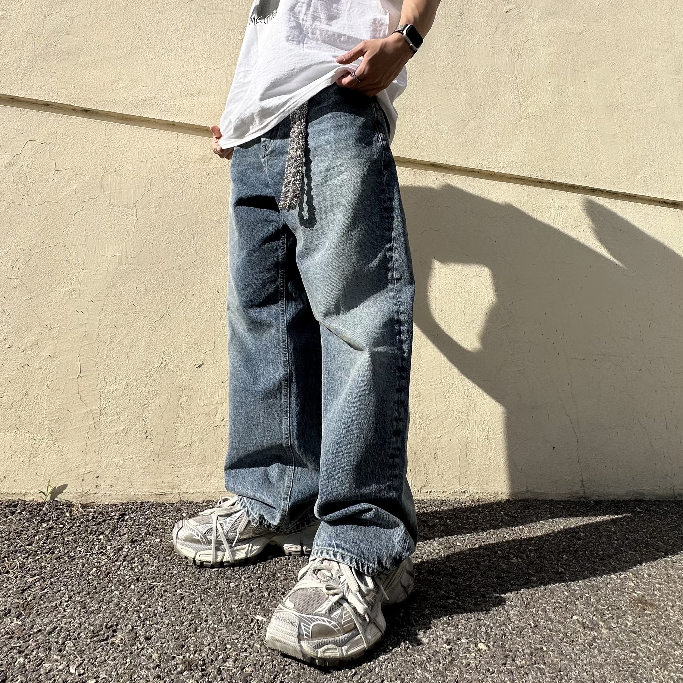 Stussy x Gang Starr Take It Personal T-Shirt White, Undermycar Leachianus Multiple Tangles Double Logo Chain Down Blue - 23SS 착용 스타일 - 5