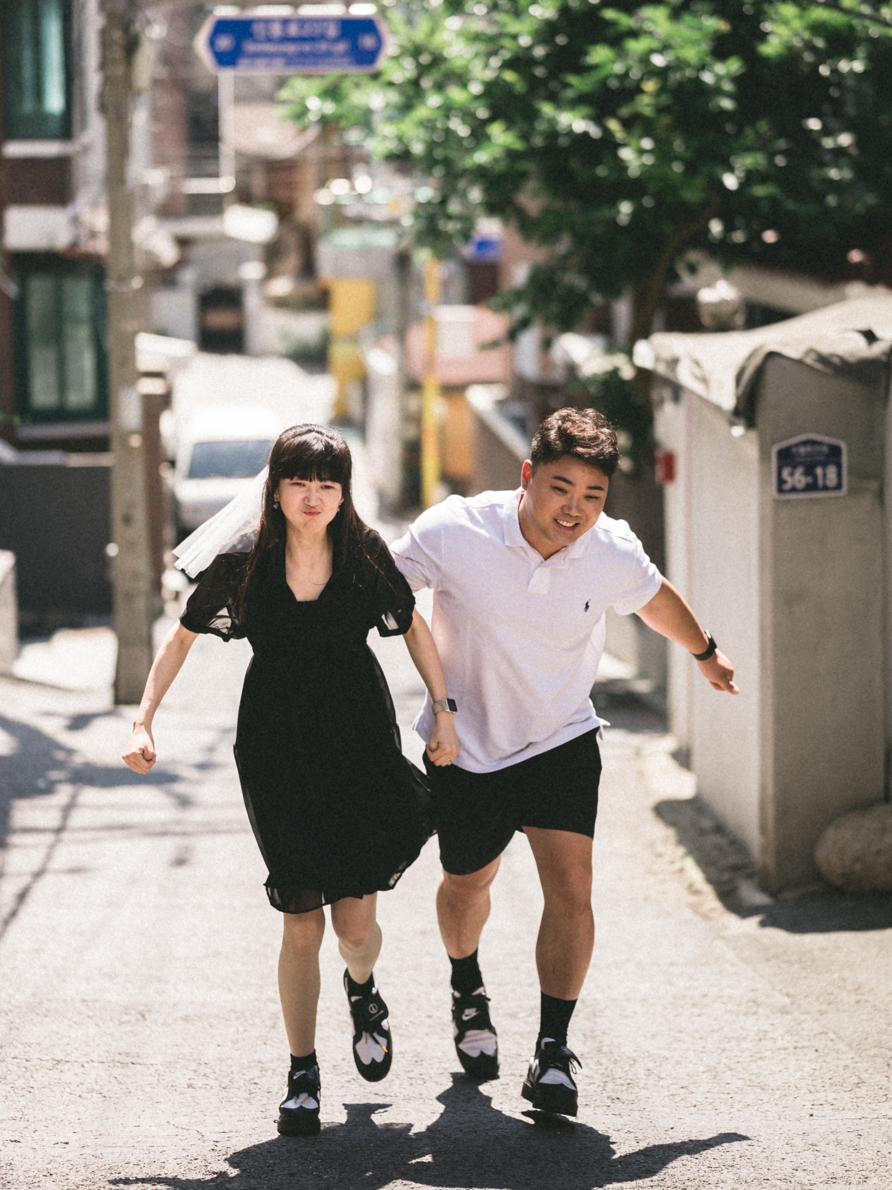 Nike x Peaceminusone Kwondo1 Black and White 착용 스타일 - 3