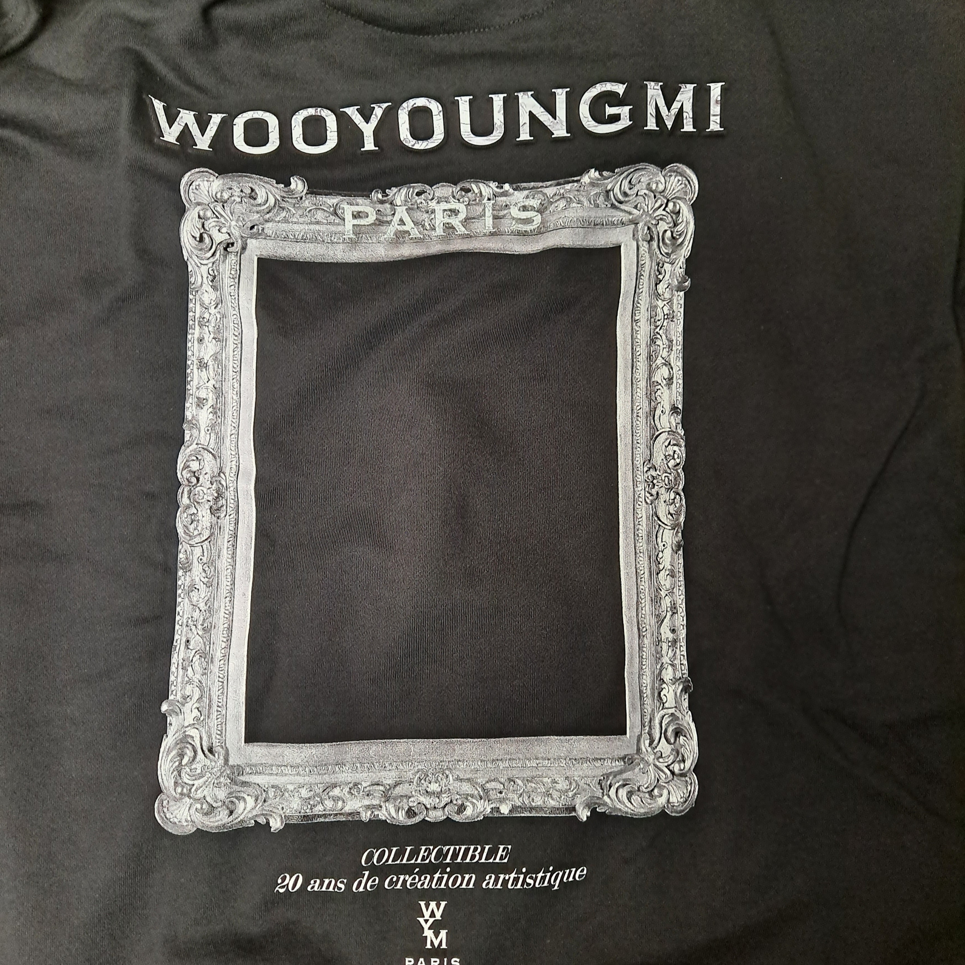 Wooyoungmi Frame Back Logo Hooded Sweatshirt Black - 23SS 착용 스타일 - 3