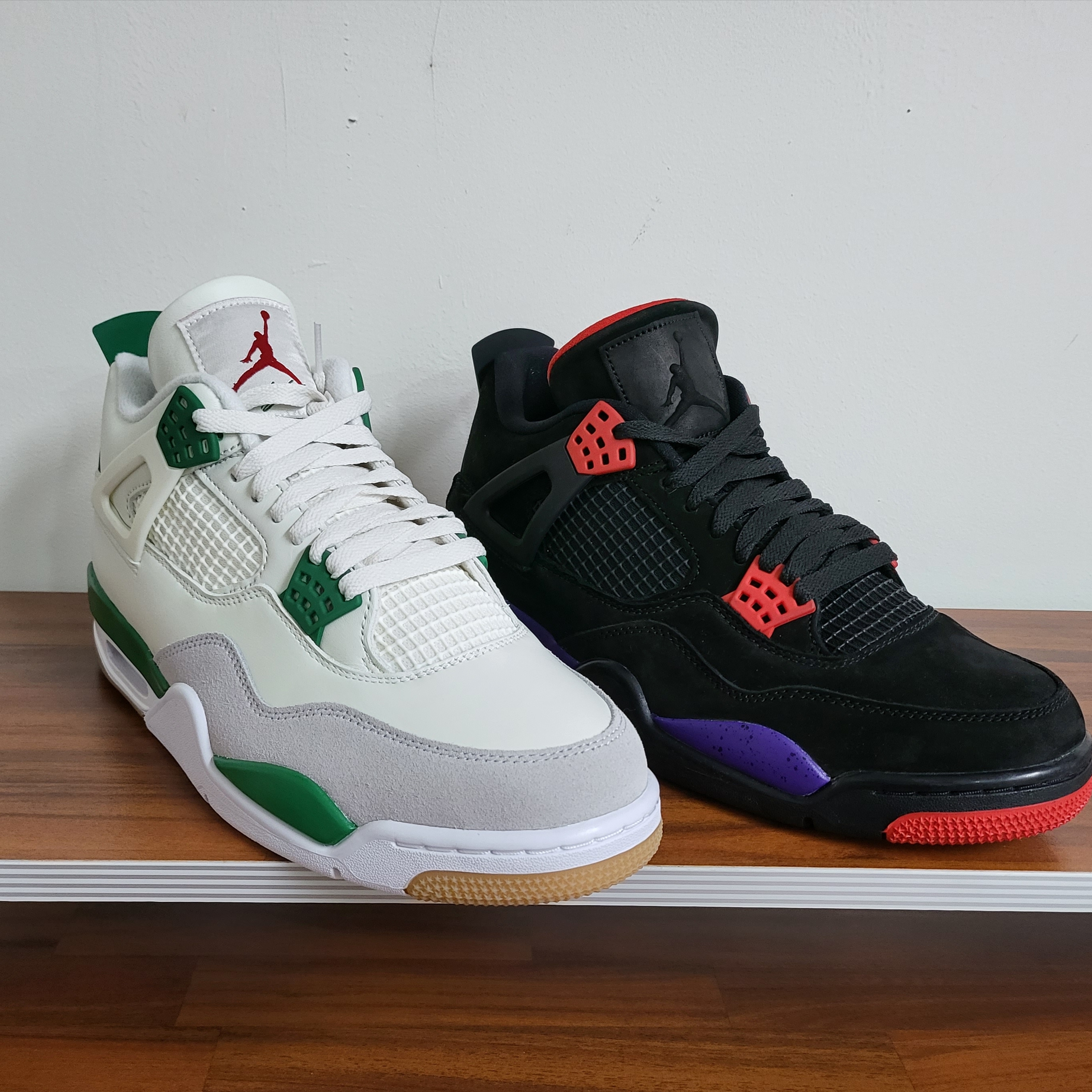 Jordan 4 x Nike SB Retro SP Pine Green, Jordan 4 Retro Raptors 2018 착용 스타일 - 3